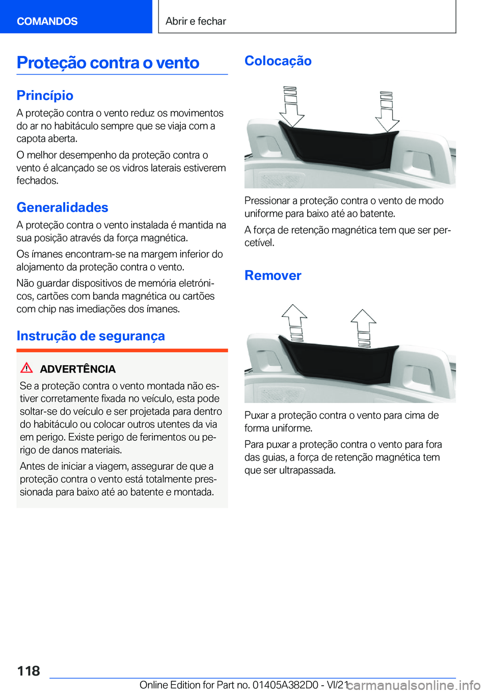 BMW Z4 2022  Manual do condutor (in Portuguese) �P�r�o�t�e�