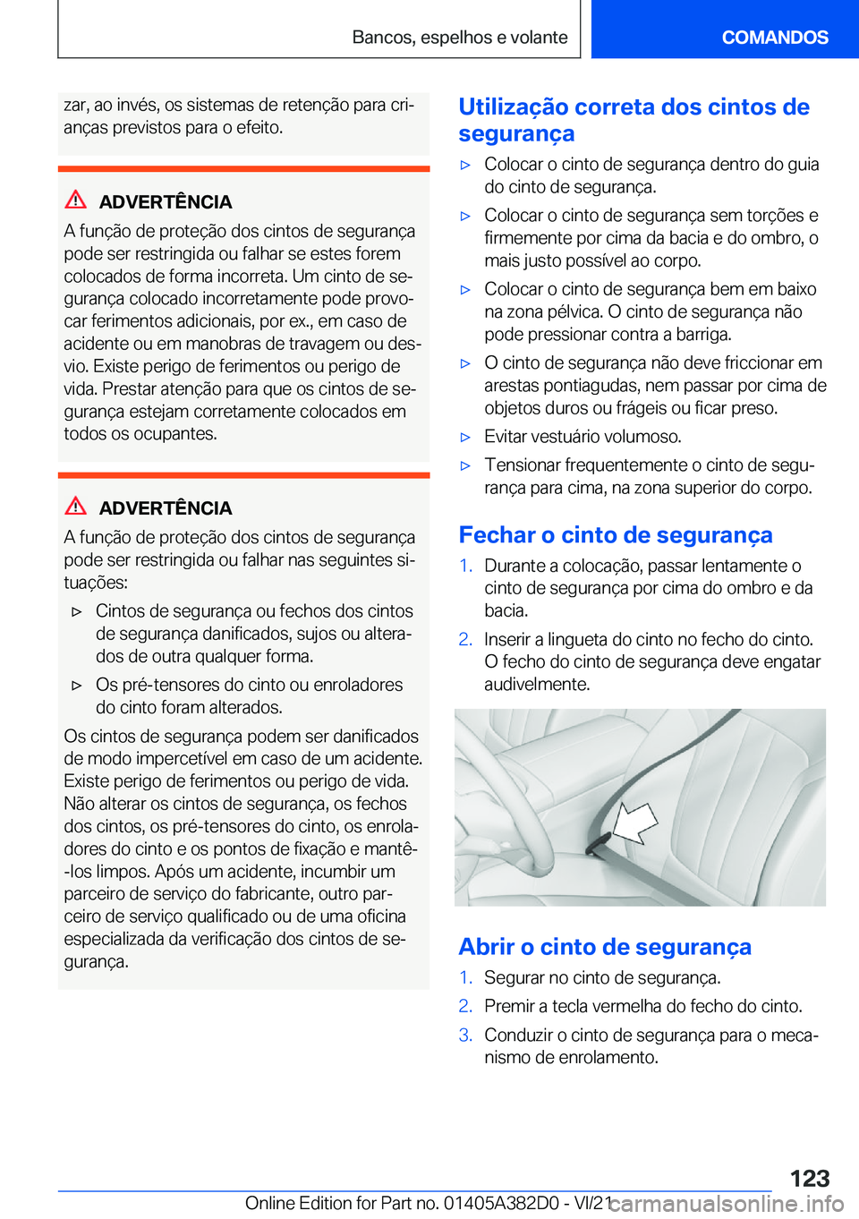 BMW Z4 2022  Manual do condutor (in Portuguese) �z�a�r�,��a�o��i�n�v�é�s�,��o�s��s�i�s�t�e�m�a�s��d�e��r�e�t�e�n�