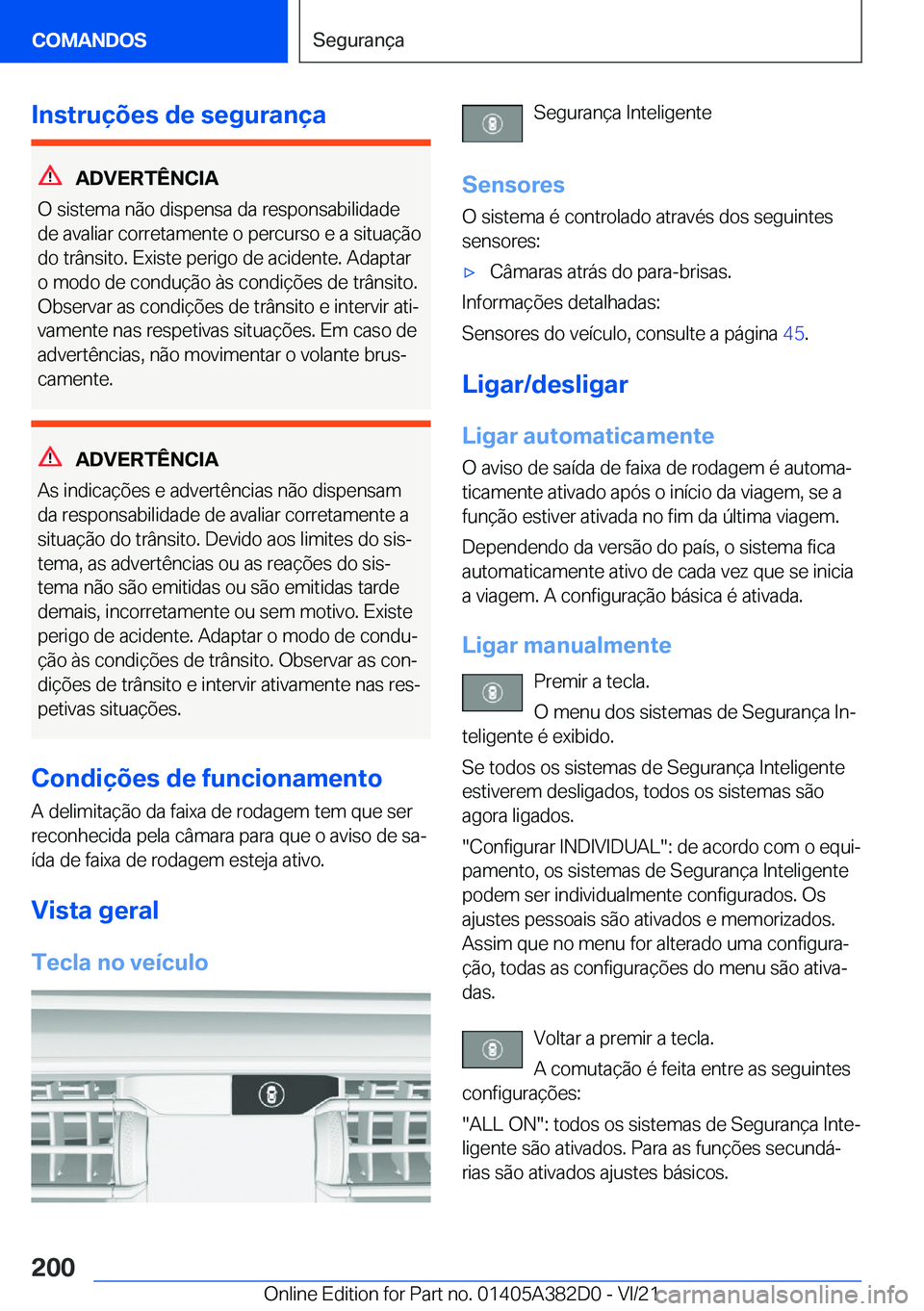 BMW Z4 2022  Manual do condutor (in Portuguese) �I�n�s�t�r�u�