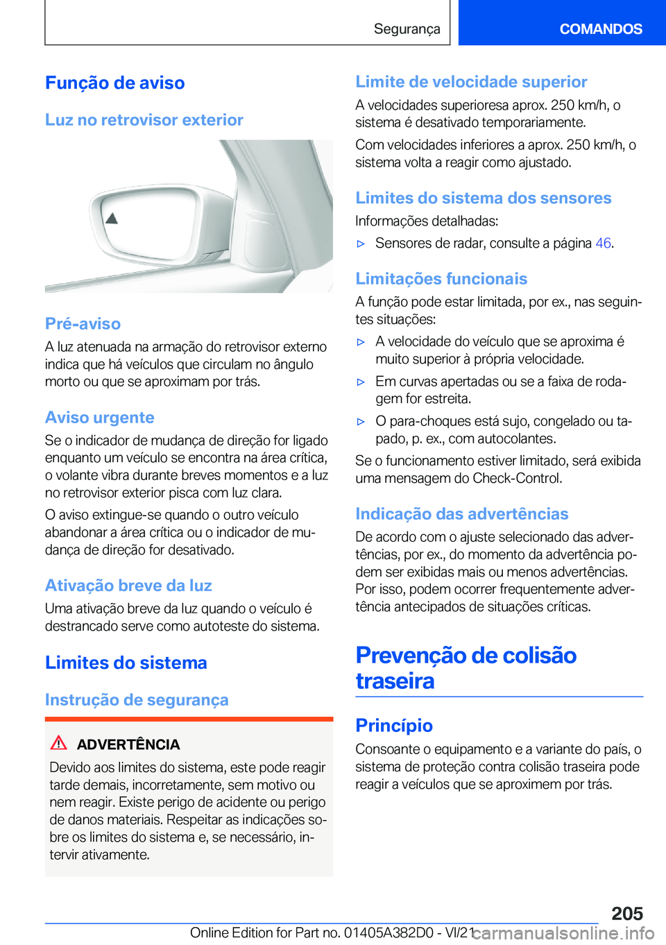 BMW Z4 2022  Manual do condutor (in Portuguese) �F�u�n�