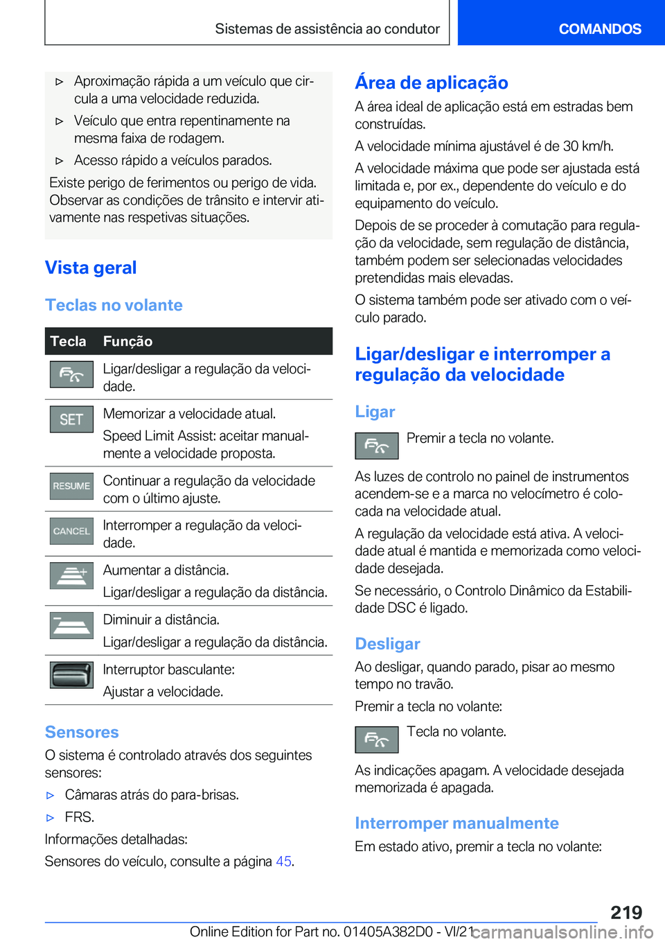 BMW Z4 2022  Manual do condutor (in Portuguese) x�A�p�r�o�x�i�m�a�