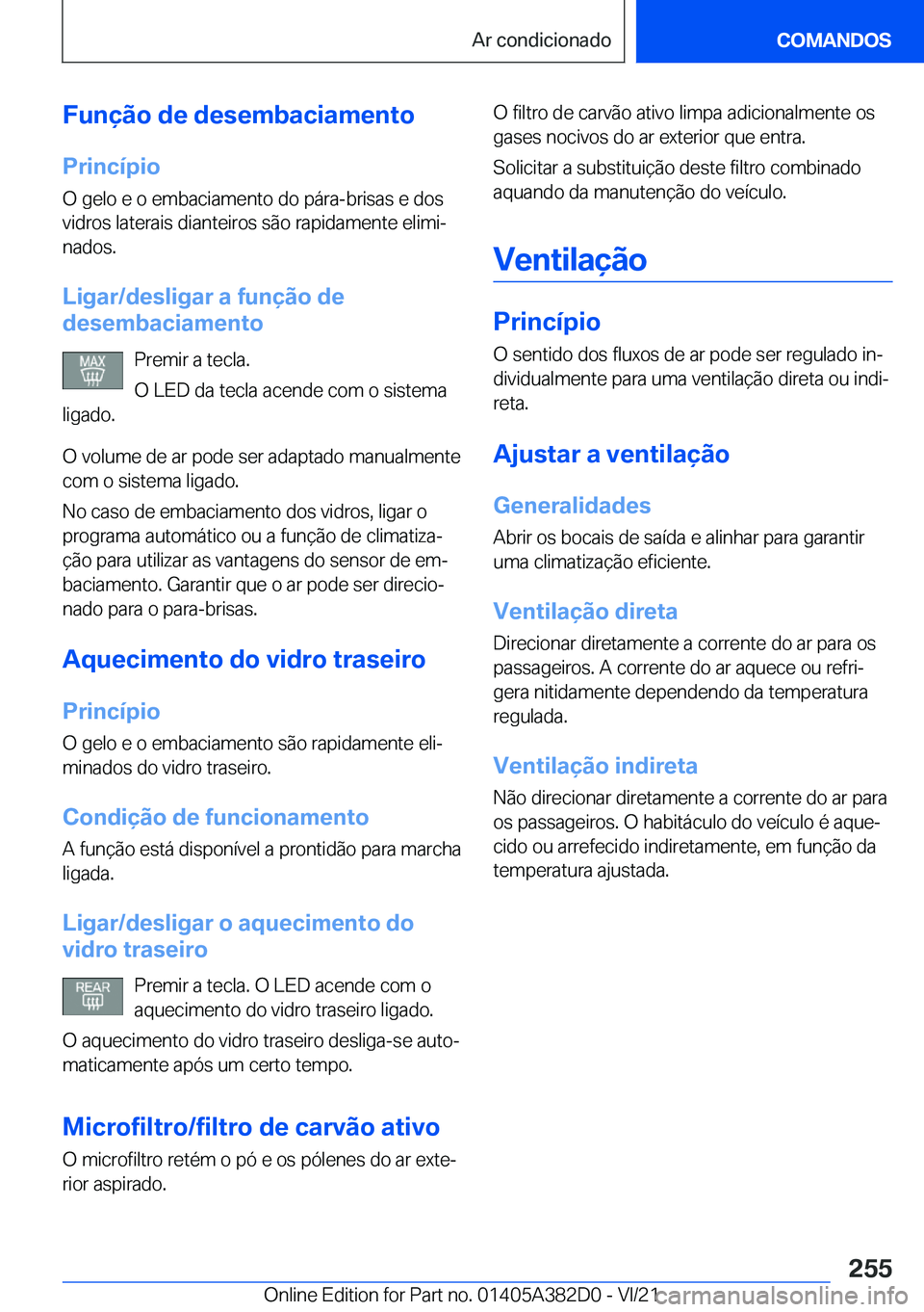BMW Z4 2022  Manual do condutor (in Portuguese) �F�u�n�