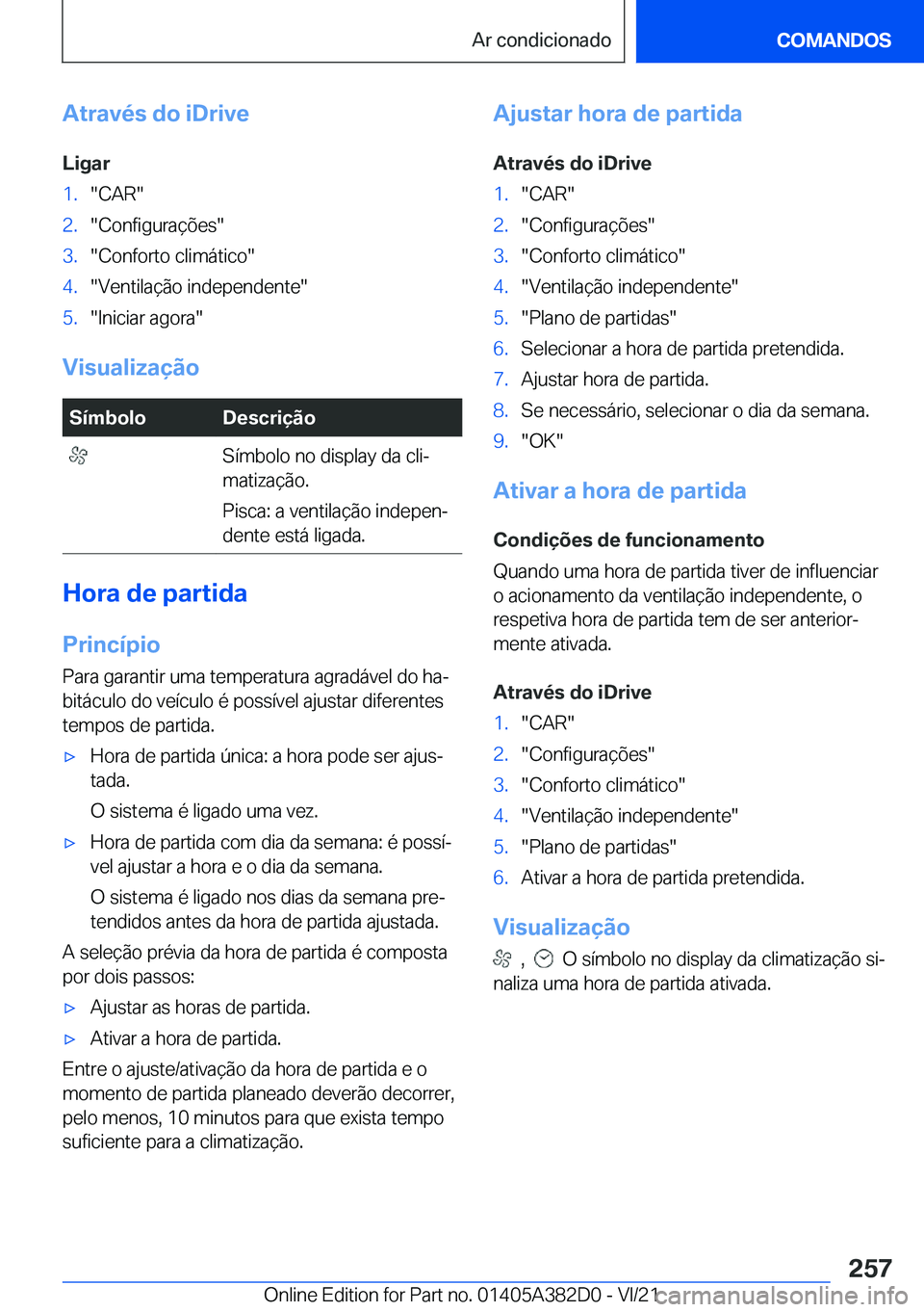 BMW Z4 2022  Manual do condutor (in Portuguese) �A�t�r�a�v�é�s��d�o��i�D�r�i�v�e
�L�i�g�a�r�1�.��C�A�R��2�.��C�o�n�f�i�g�u�r�a�