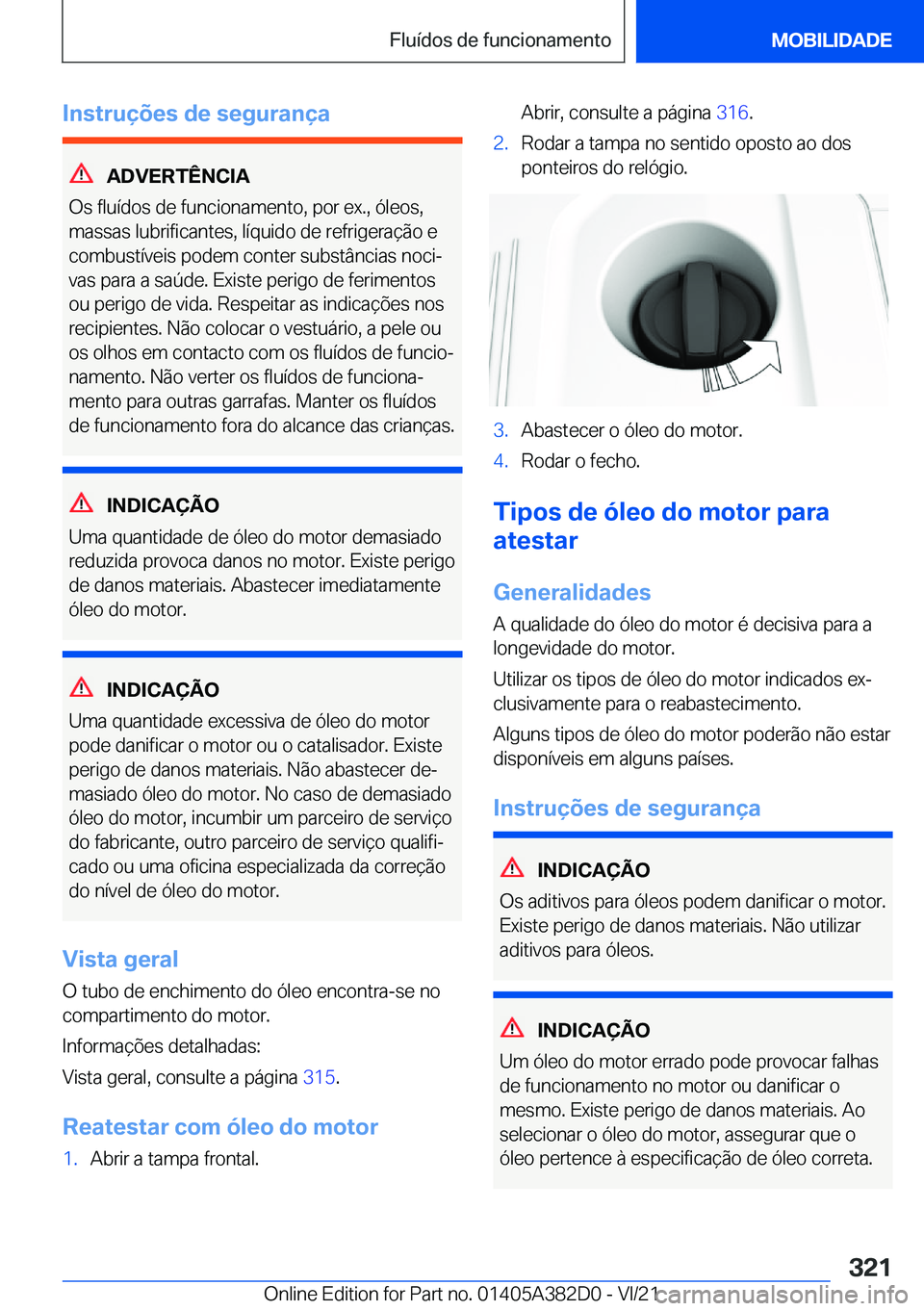 BMW Z4 2022  Manual do condutor (in Portuguese) �I�n�s�t�r�u�
