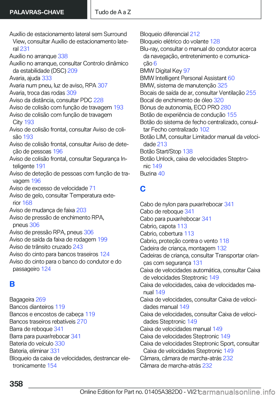 BMW Z4 2022  Manual do condutor (in Portuguese) �A�u�x�