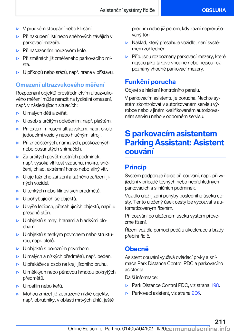 BMW Z4 2020  Návod na použití (in Czech) x�V��p�r�u�d�k�