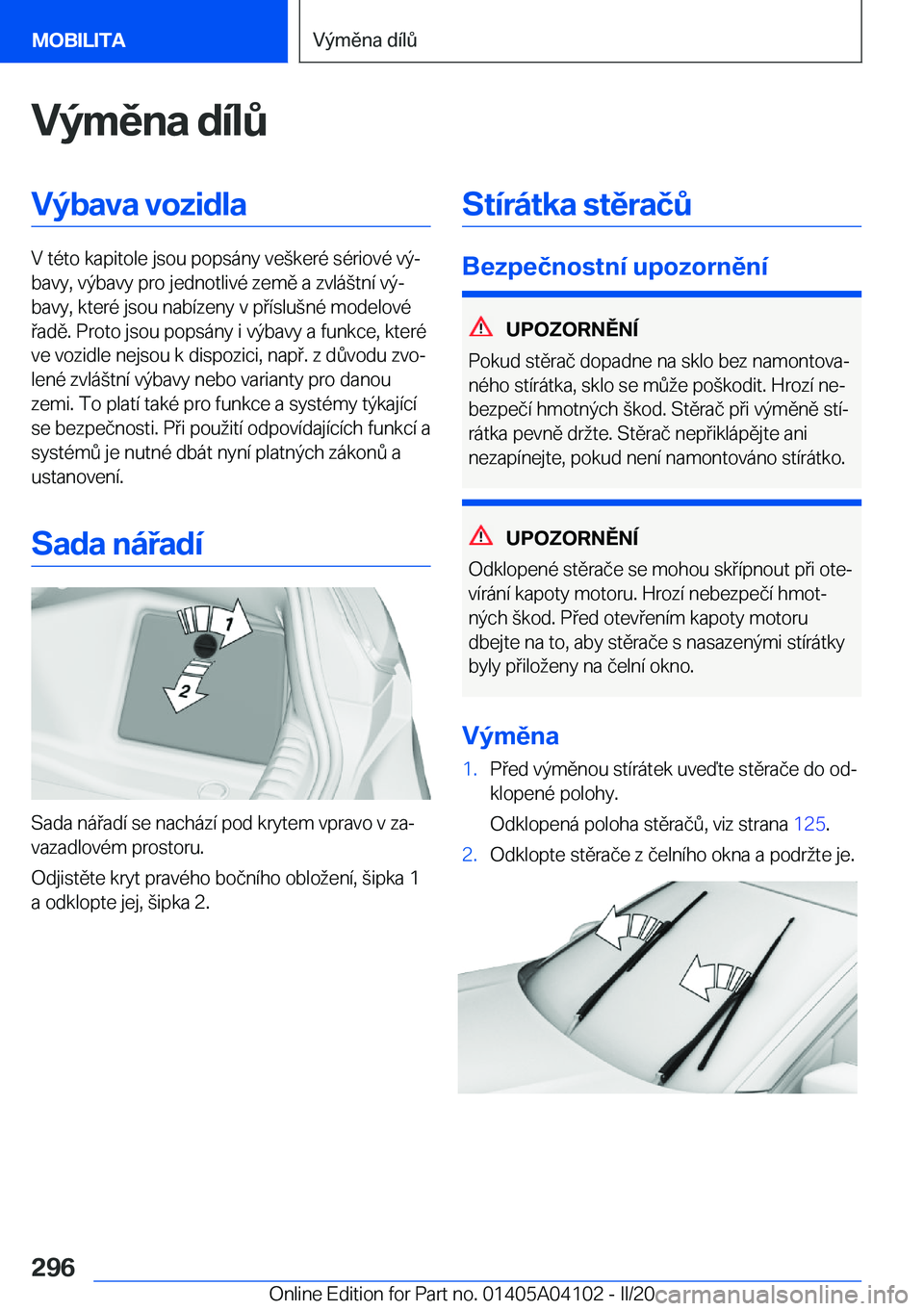 BMW Z4 2020  Návod na použití (in Czech) �V�