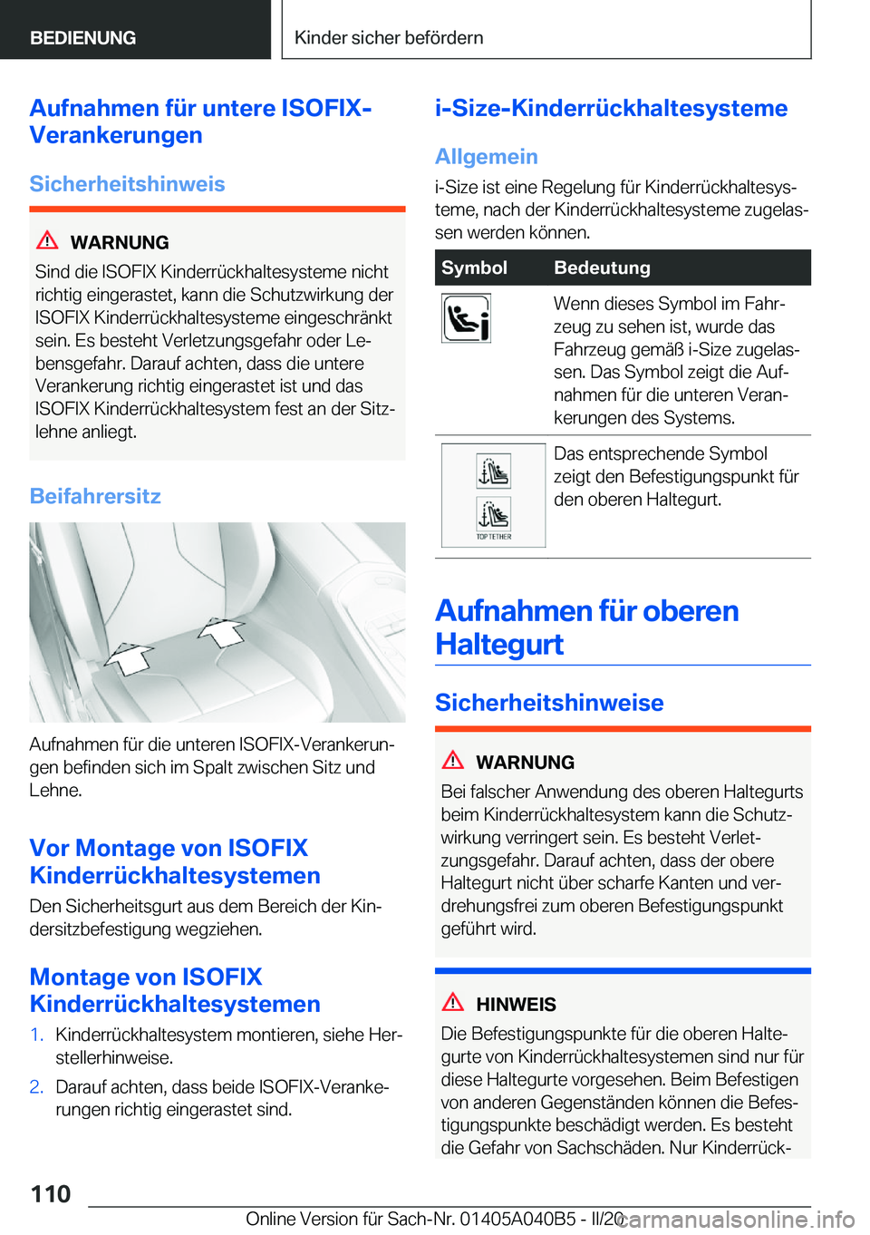 BMW Z4 2020  Betriebsanleitungen (in German) �A�u�f�n�a�h�m�e�n��f�