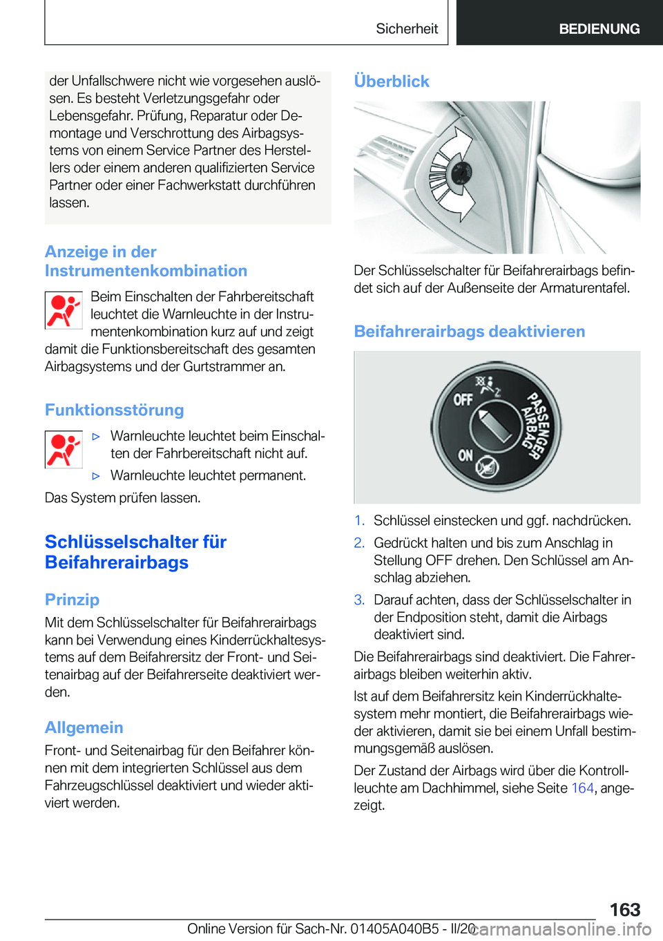 BMW Z4 2020  Betriebsanleitungen (in German) �d�e�r��U�n�f�a�l�l�s�c�h�w�e�r�e��n�i�c�h�t��w�i�e��v�o�r�g�e�s�e�h�e�n��a�u�s�l�