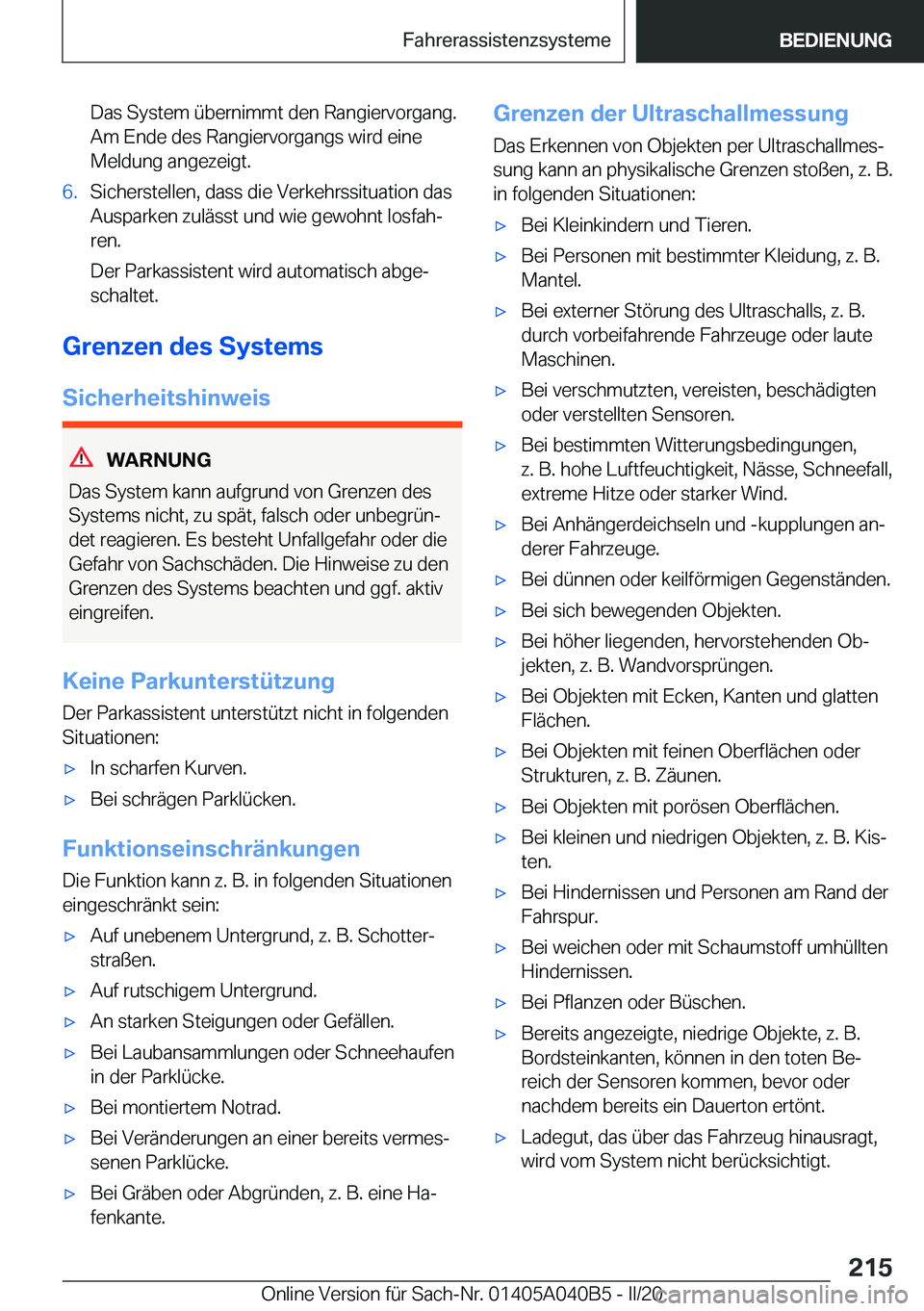BMW Z4 2020  Betriebsanleitungen (in German) �D�a�s��S�y�s�t�e�m��