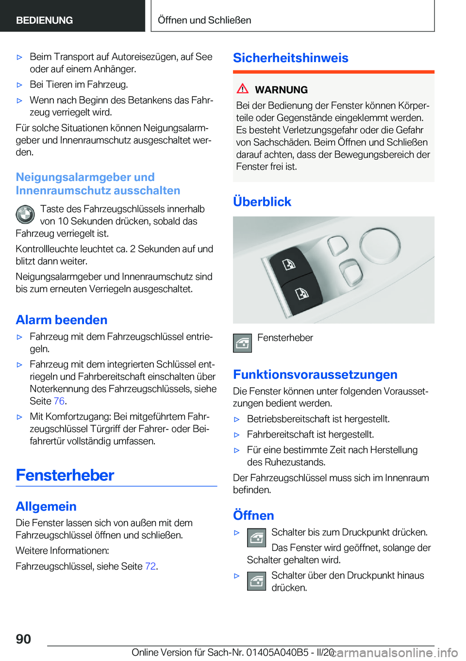 BMW Z4 2020  Betriebsanleitungen (in German) 'x�B�e�i�m��T�r�a�n�s�p�o�r�t��a�u�f��A�u�t�o�r�e�i�s�e�z�