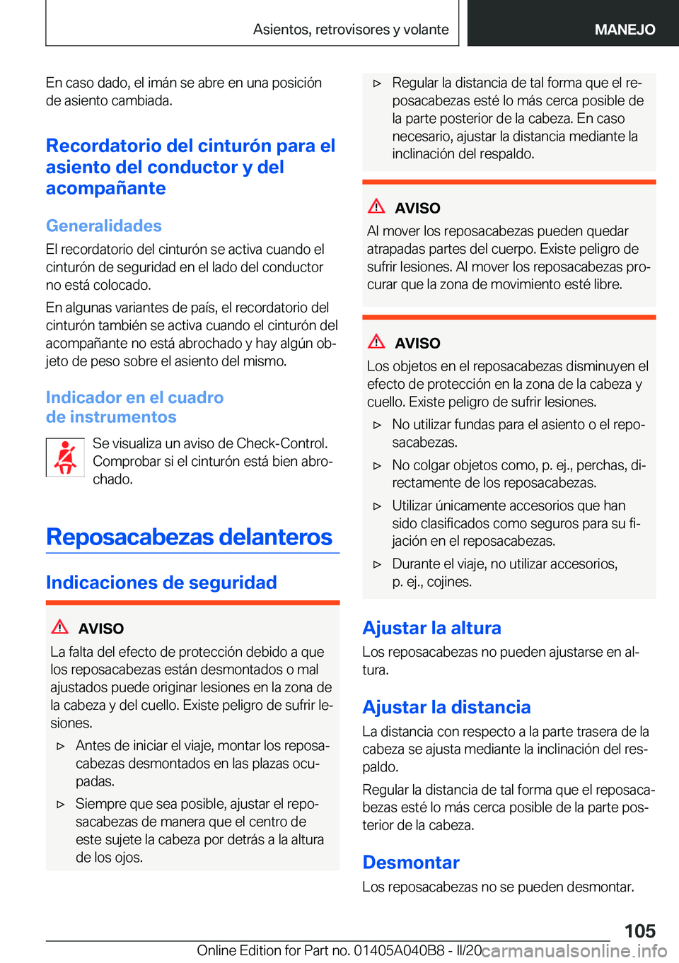 BMW Z4 2020  Manuales de Empleo (in Spanish) �E�n��c�a�s�o��d�a�d�o�,��e�l��i�m�á�n��s�e��a�b�r�e��e�n��u�n�a��p�o�s�i�c�i�