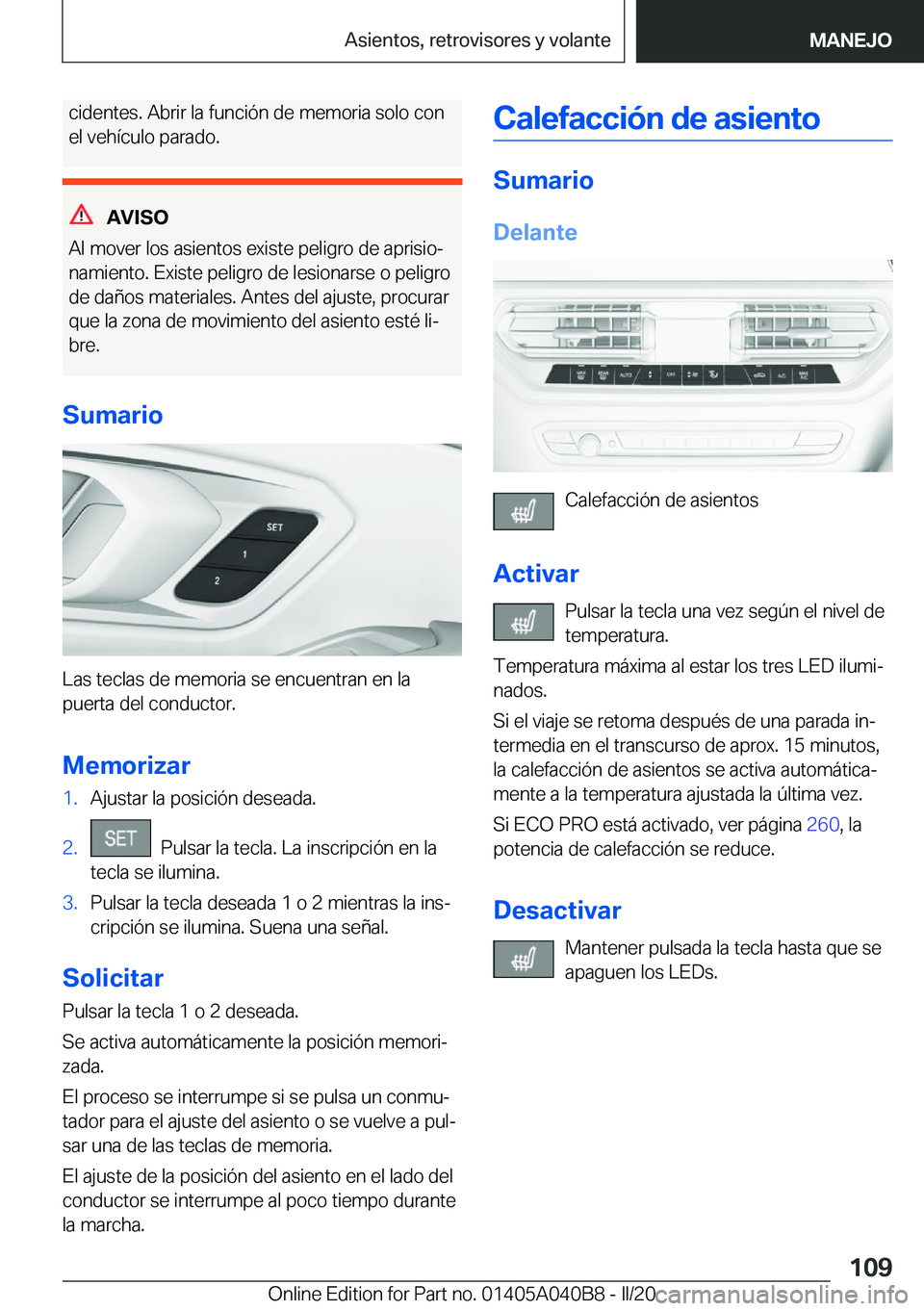 BMW Z4 2020  Manuales de Empleo (in Spanish) �c�i�d�e�n�t�e�s�.��A�b�r�i�r��l�a��f�u�n�c�i�