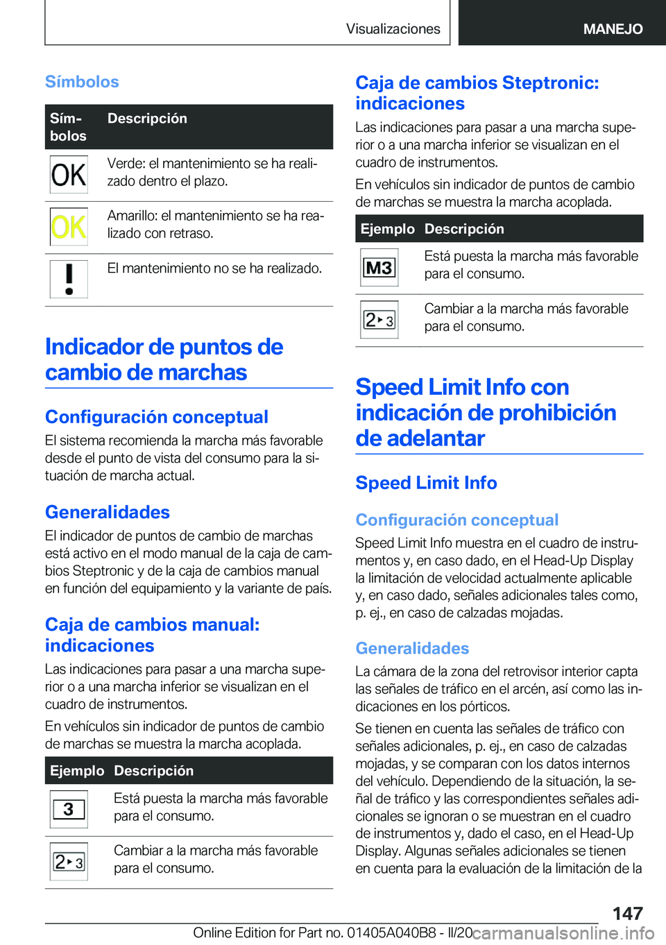 BMW Z4 2020  Manuales de Empleo (in Spanish) �S�