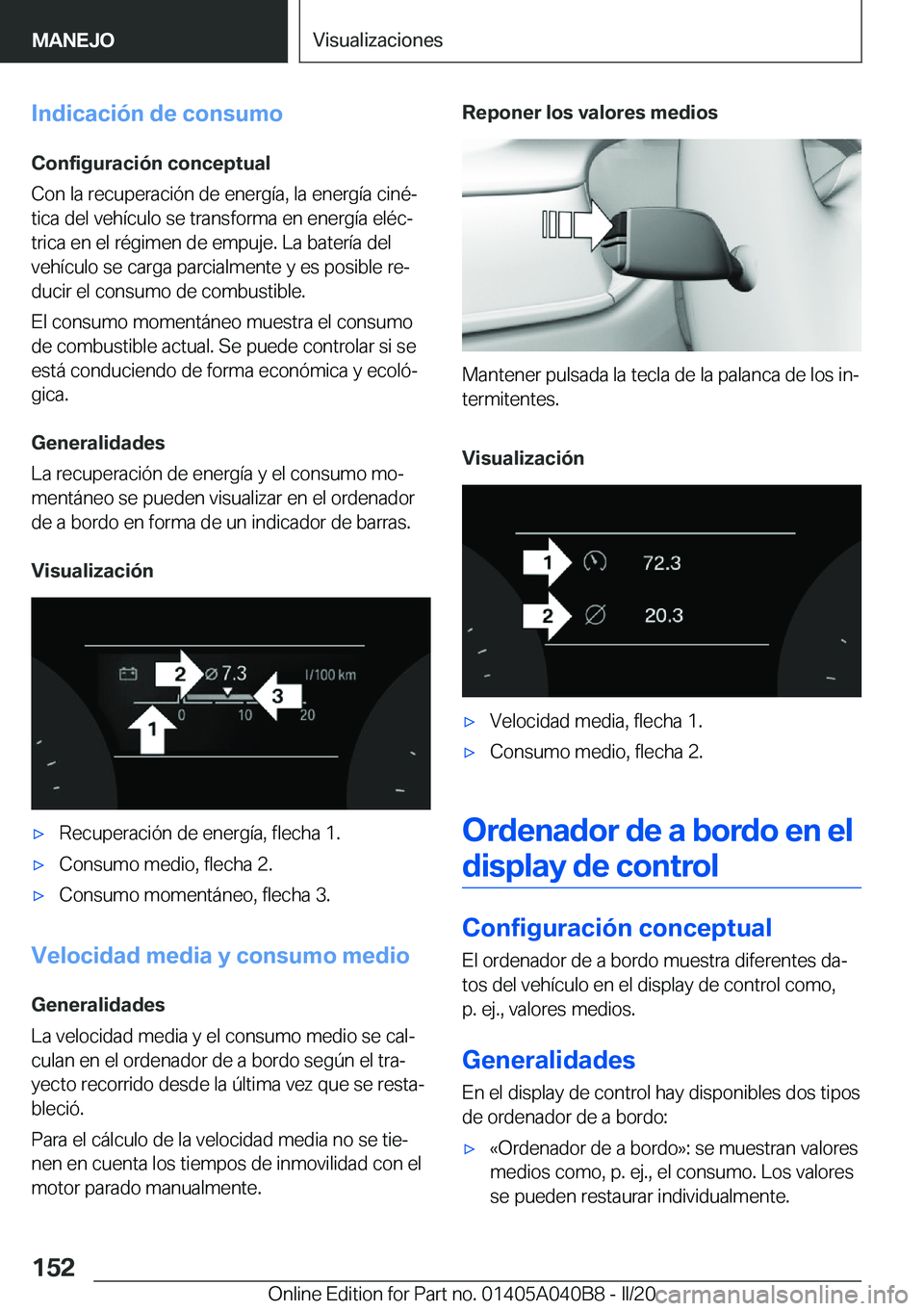 BMW Z4 2020  Manuales de Empleo (in Spanish) �I�n�d�i�c�a�c�i�