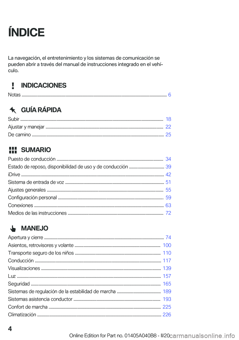 BMW Z4 2020  Manuales de Empleo (in Spanish) �