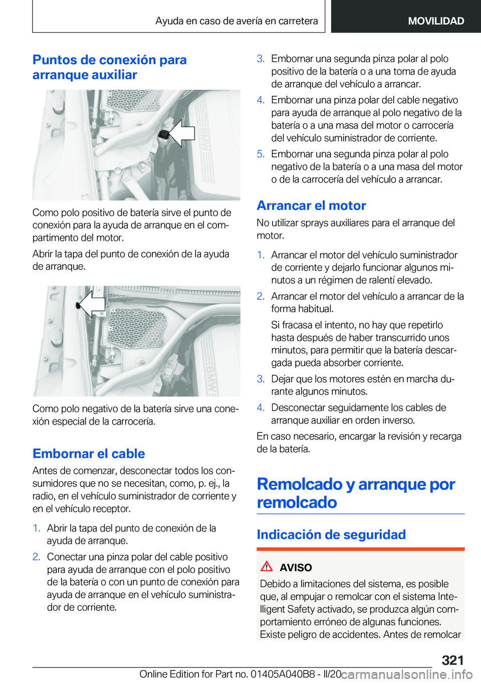 BMW Z4 2020  Manuales de Empleo (in Spanish) �P�u�n�t�o�s��d�e��c�o�n�e�x�i�
