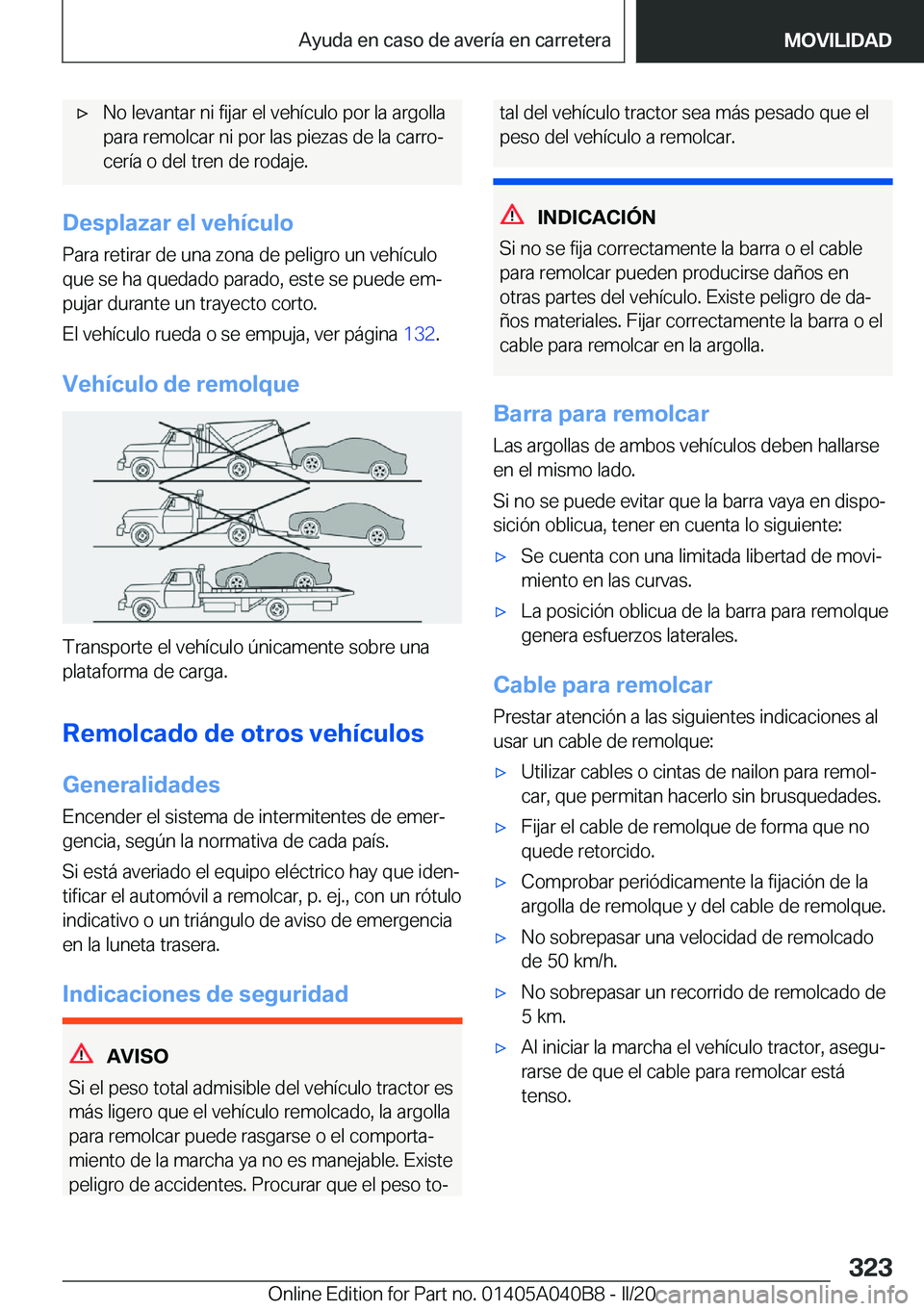 BMW Z4 2020  Manuales de Empleo (in Spanish) 'x�N�o��l�e�v�a�n�t�a�r��n�i��f�i�j�a�r��e�l��v�e�h�