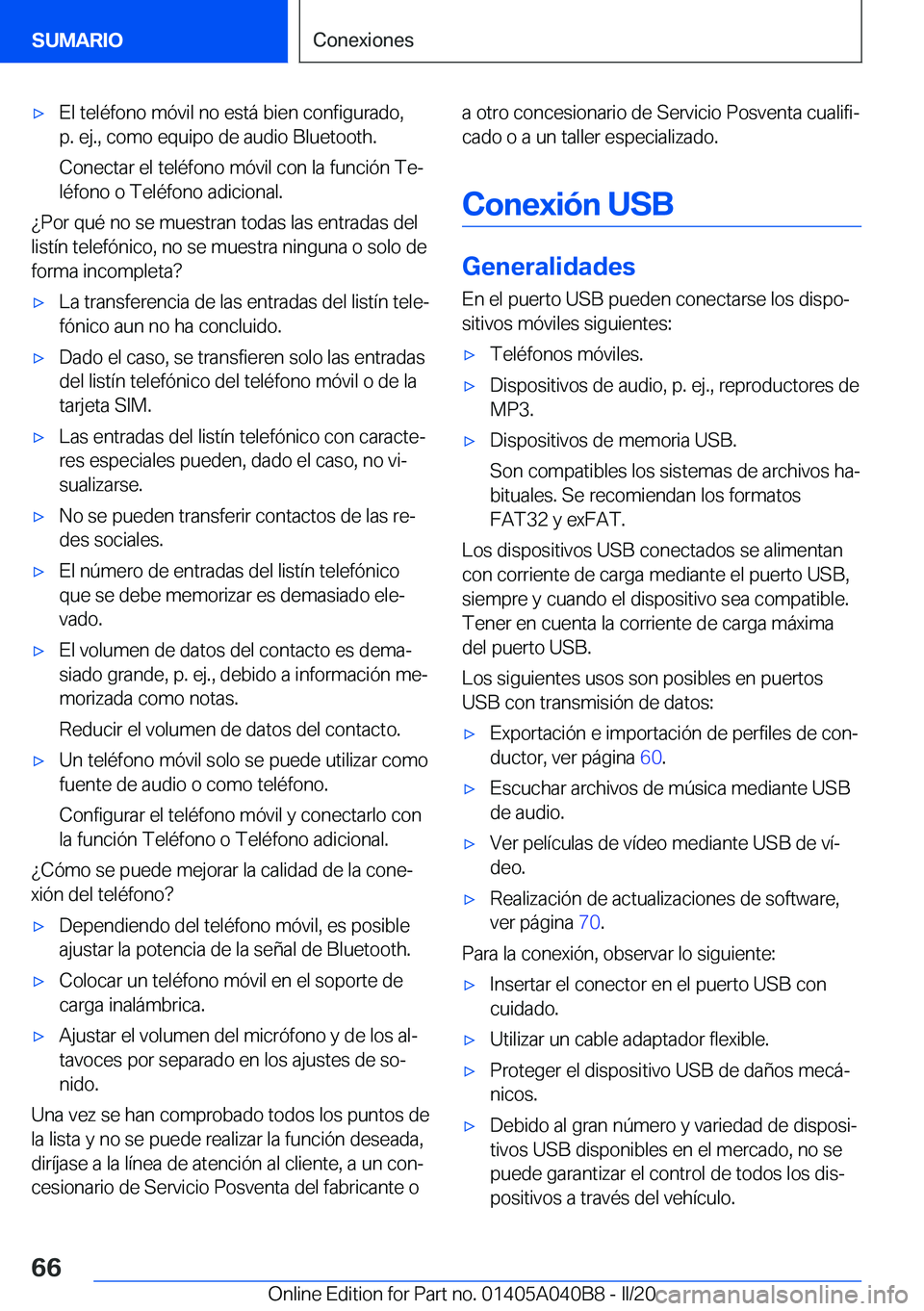 BMW Z4 2020  Manuales de Empleo (in Spanish) 'x�E�l��t�e�l�é�f�o�n�o��m�