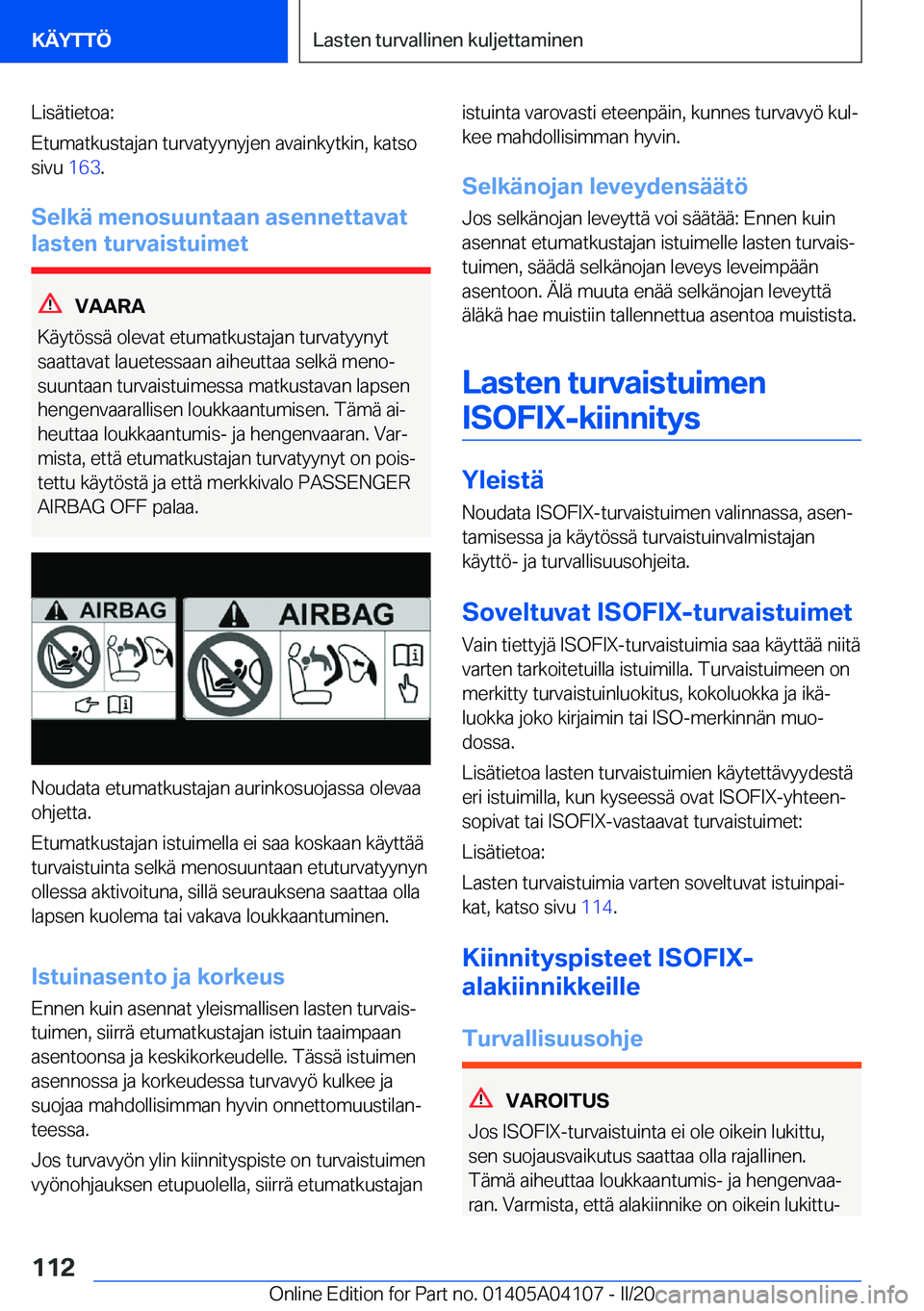 BMW Z4 2020  Omistajan Käsikirja (in Finnish) �L�i�s�