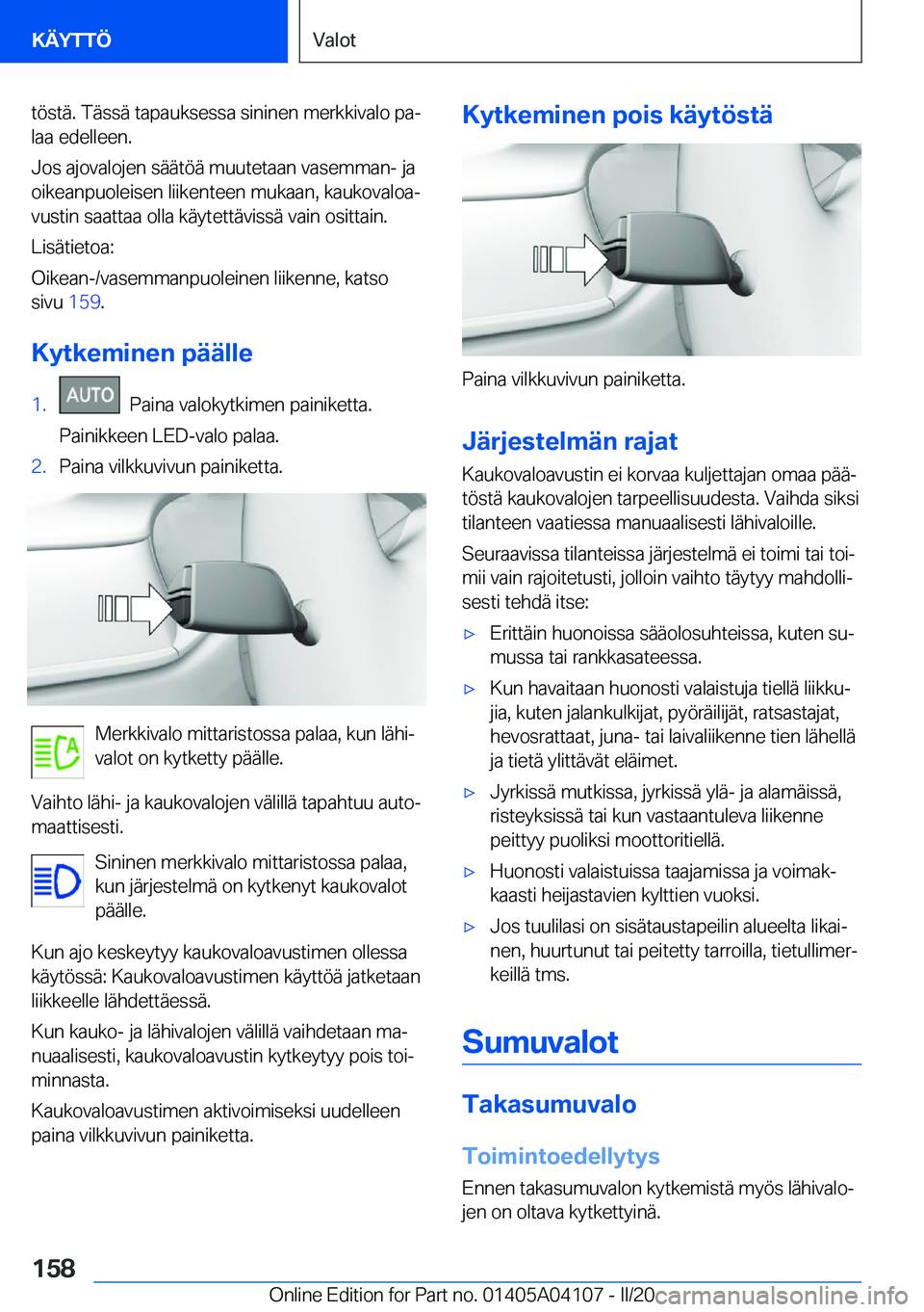 BMW Z4 2020  Omistajan Käsikirja (in Finnish) �t�