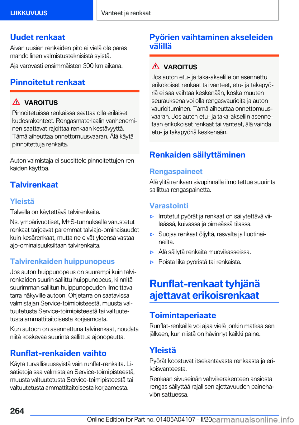 BMW Z4 2020  Omistajan Käsikirja (in Finnish) �U�u�d�e�t��r�e�n�k�a�a�t�A�i�v�a�n��u�u�s�i�e�n��r�e�n�k�a�i�d�e�n��p�i�t�o��e�i��v�i�e�l�