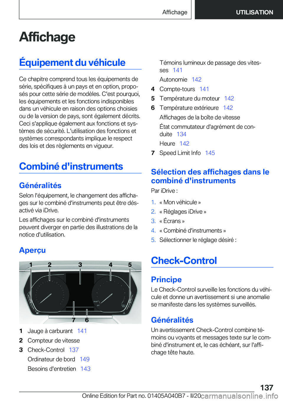 BMW Z4 2020  Notices Demploi (in French) �A�f�f�i�c�h�a�g�e�