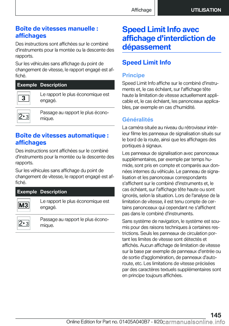 BMW Z4 2020  Notices Demploi (in French) �B�o�