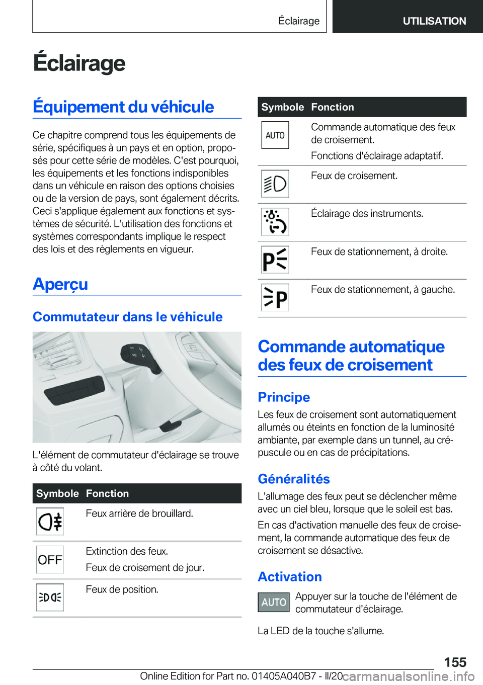 BMW Z4 2020  Notices Demploi (in French) �