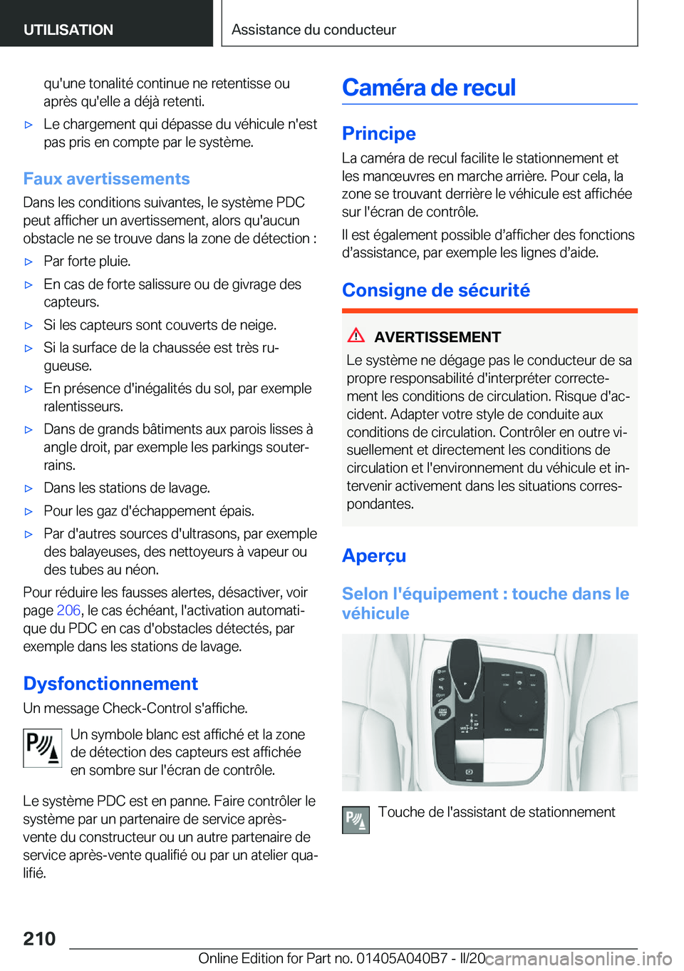 BMW Z4 2020  Notices Demploi (in French) �q�u�'�u�n�e��t�o�n�a�l�i�t�é��c�o�n�t�i�n�u�e��n�e��r�e�t�e�n�t�i�s�s�e��o�u�a�p�r�è�s��q�u�'�e�l�l�e��a��d�é�j�