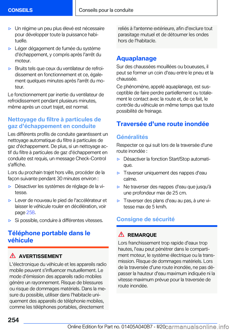 BMW Z4 2020  Notices Demploi (in French) 'x�U�n��r�é�g�i�m�e��u�n��p�e�u��p�l�u�s��é�l�e�v�é��e�s�t��n�é�c�e�s�s�a�i�r�e�p�o�u�r��d�é�v�e�l�o�p�p�e�r��t�o�u�t�e��l�a��p�u�i�s�s�a�n�c�e��h�a�b�ij�t�u�e�l�l�e�.'x�L�é