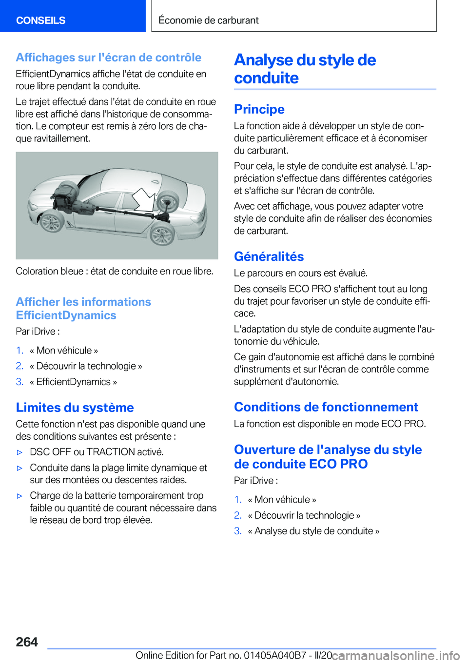 BMW Z4 2020  Notices Demploi (in French) �A�f�f�i�c�h�a�g�e�s��s�u�r��l�'�é�c�r�a�n��d�e��c�o�n�t�r�