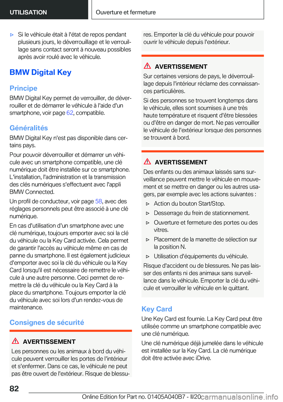 BMW Z4 2020  Notices Demploi (in French) 'x�S�i��l�e��v�é�h�i�c�u�l�e��é�t�a�i�t��