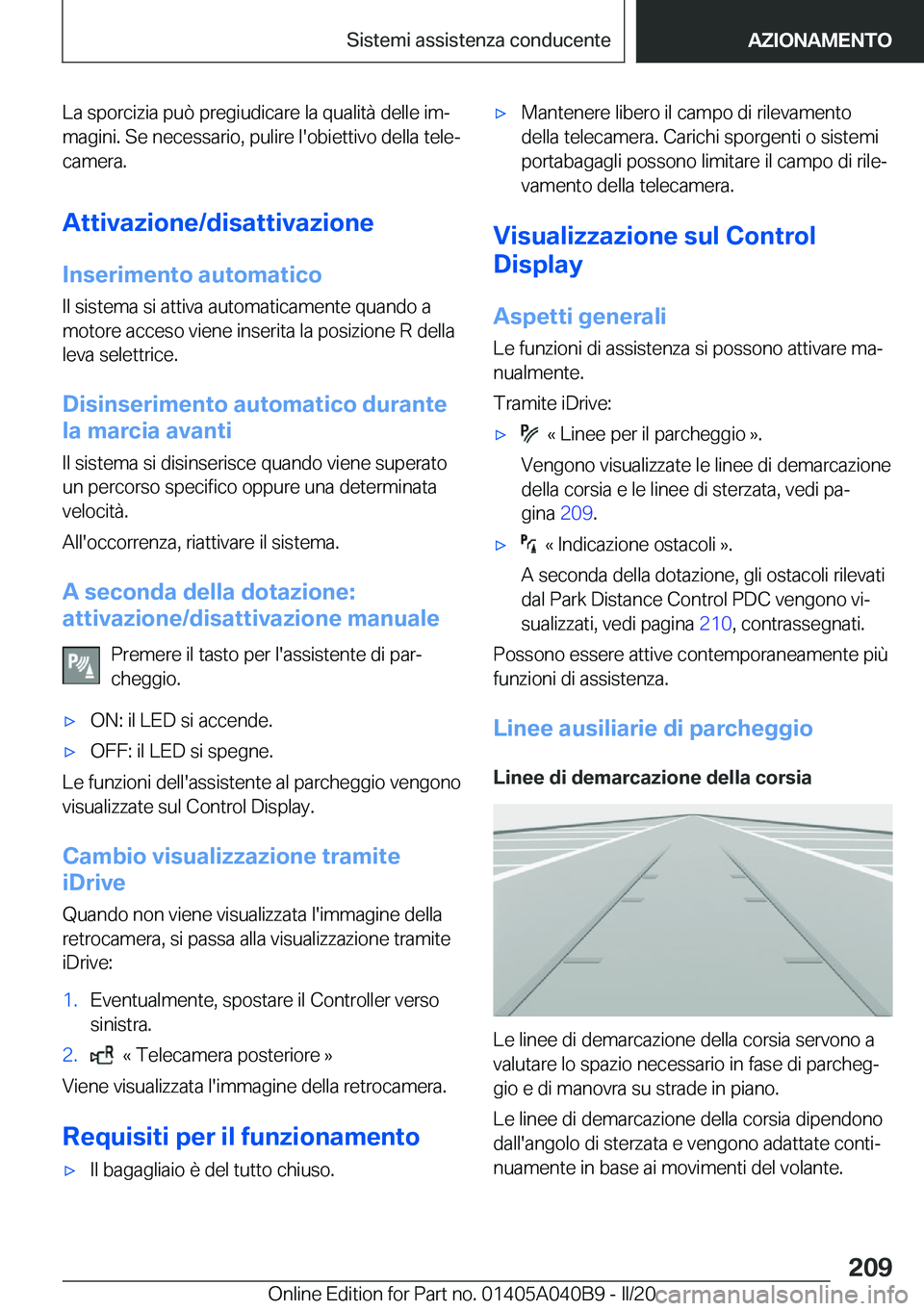 BMW Z4 2020  Libretti Di Uso E manutenzione (in Italian) �L�a��s�p�o�r�c�i�z�i�a��p�u�