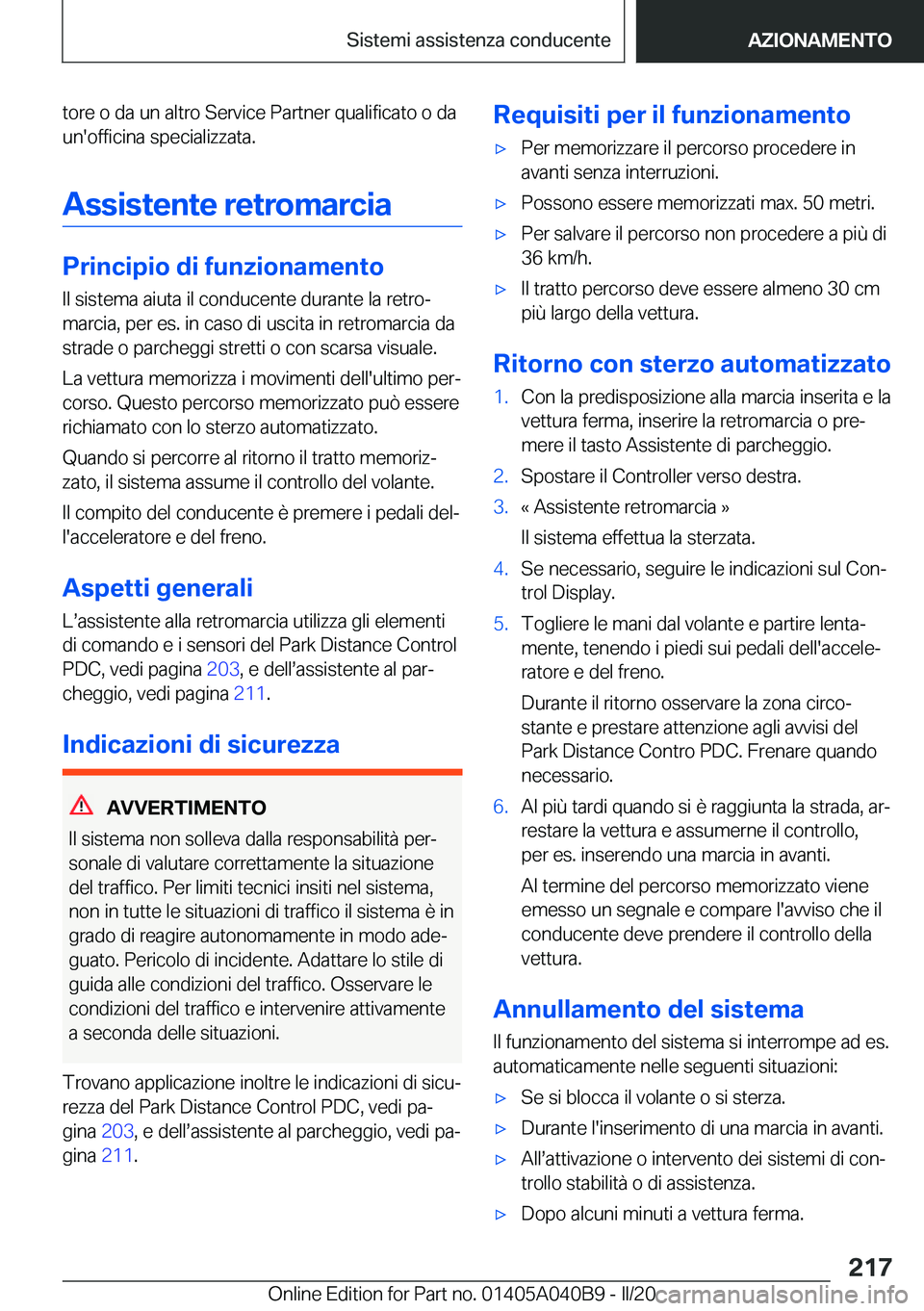 BMW Z4 2020  Libretti Di Uso E manutenzione (in Italian) �t�o�r�e��o��d�a��u�n��a�l�t�r�o��S�e�r�v�i�c�e��P�a�r�t�n�e�r��q�u�a�l�i�f�i�c�a�t�o��o��d�a
�u�n�'�o�f�f�i�c�i�n�a��s�p�e�c�i�a�l�i�z�z�a�t�a�.
�A�s�s�i�s�t�e�n�t�e��r�e�t�r�o�m�a�r�c