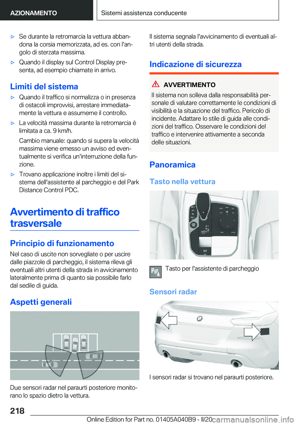 BMW Z4 2020  Libretti Di Uso E manutenzione (in Italian) 'x�S�e��d�u�r�a�n�t�e��l�a��r�e�t�r�o�m�a�r�c�i�a��l�a��v�e�t�t�u�r�a��a�b�b�a�nª�d�o�n�a��l�a��c�o�r�s�i�a��m�e�m�o�r�i�z�z�a�t�a�,��a�d��e�s�.��c�o�n��l�'�a�nª
�g�o�l�o��d�