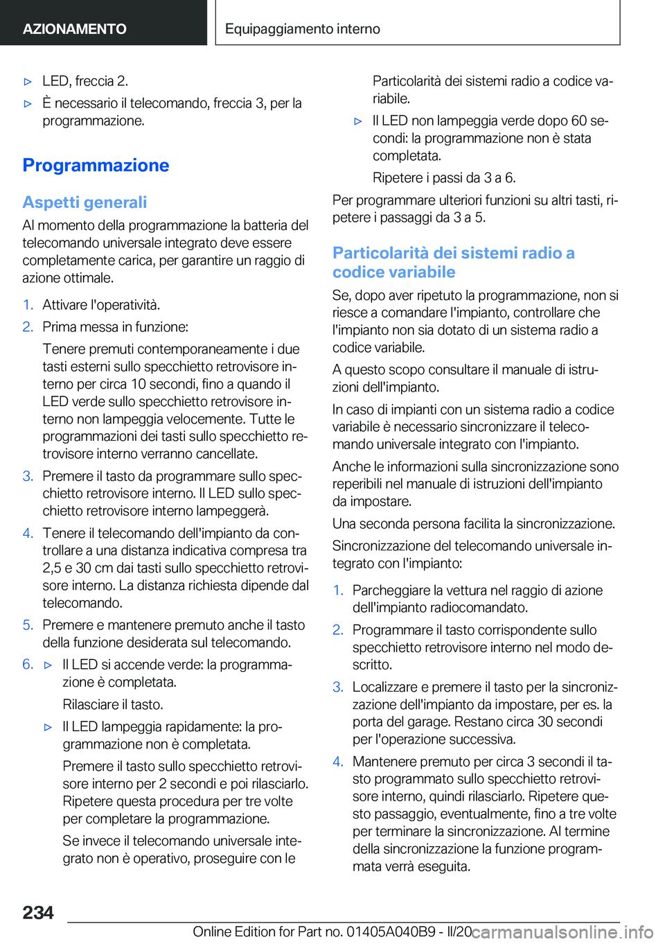 BMW Z4 2020  Libretti Di Uso E manutenzione (in Italian) 'x�L�E�D�,��f�r�e�c�c�i�a��2�.'x�