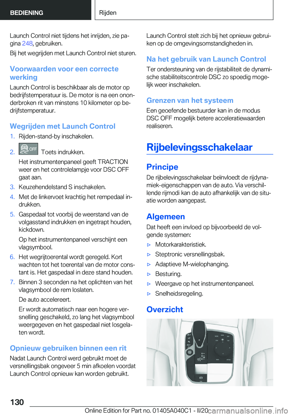 BMW Z4 2020  Instructieboekjes (in Dutch) �L�a�u�n�c�h��C�o�n�t�r�o�l��n�i�e�t��t�i�j�d�e�n�s��h�e�t��i�n�r�i�j�d�e�n�,��z�i�e��p�aj
�g�i�n�a� �2�4�8�,��g�e�b�r�u�i�k�e�n�.
�B�i�j��h�e�t��w�e�g�r�i�j�d�e�n��m�e�t��L�a�u�n�c�h��