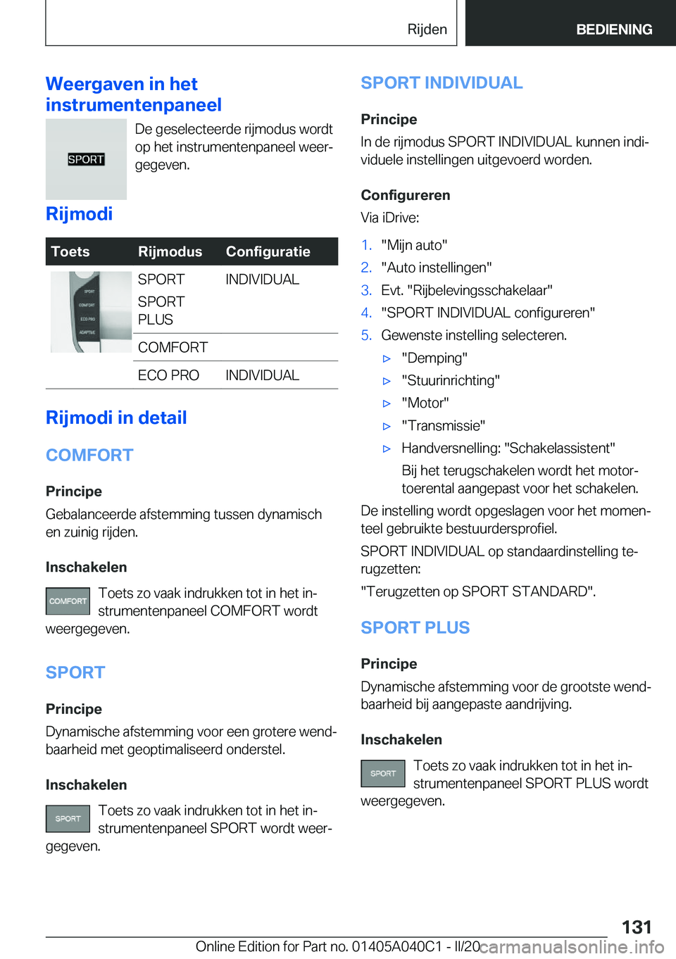 BMW Z4 2020  Instructieboekjes (in Dutch) �W�e�e�r�g�a�v�e�n��i�n��h�e�t
�i�n�s�t�r�u�m�e�n�t�e�n�p�a�n�e�e�l
�D�e��g�e�s�e�l�e�c�t�e�e�r�d�e��r�i�j�m�o�d�u�s��w�o�r�d�t�o�p��h�e�t��i�n�s�t�r�u�m�e�n�t�e�n�p�a�n�e�e�l��w�e�e�rj
�g�e�