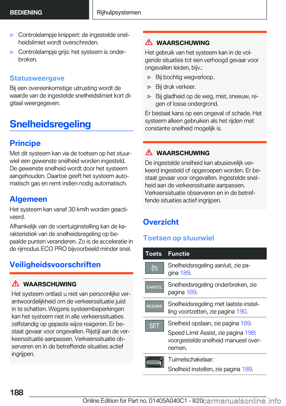 BMW Z4 2020  Instructieboekjes (in Dutch) 'x�C�o�n�t�r�o�l�e�l�a�m�p�j�e��k�n�i�p�p�e�r�t�:��d�e��i�n�g�e�s�t�e�l�d�e��s�n�e�lj�h�e�i�d�s�l�i�m�i�e�t��w�o�r�d�t��o�v�e�r�s�c�h�r�e�d�e�n�.'x�C�o�n�t�r�o�l�e�l�a�m�p�j�e��g�r�i�j