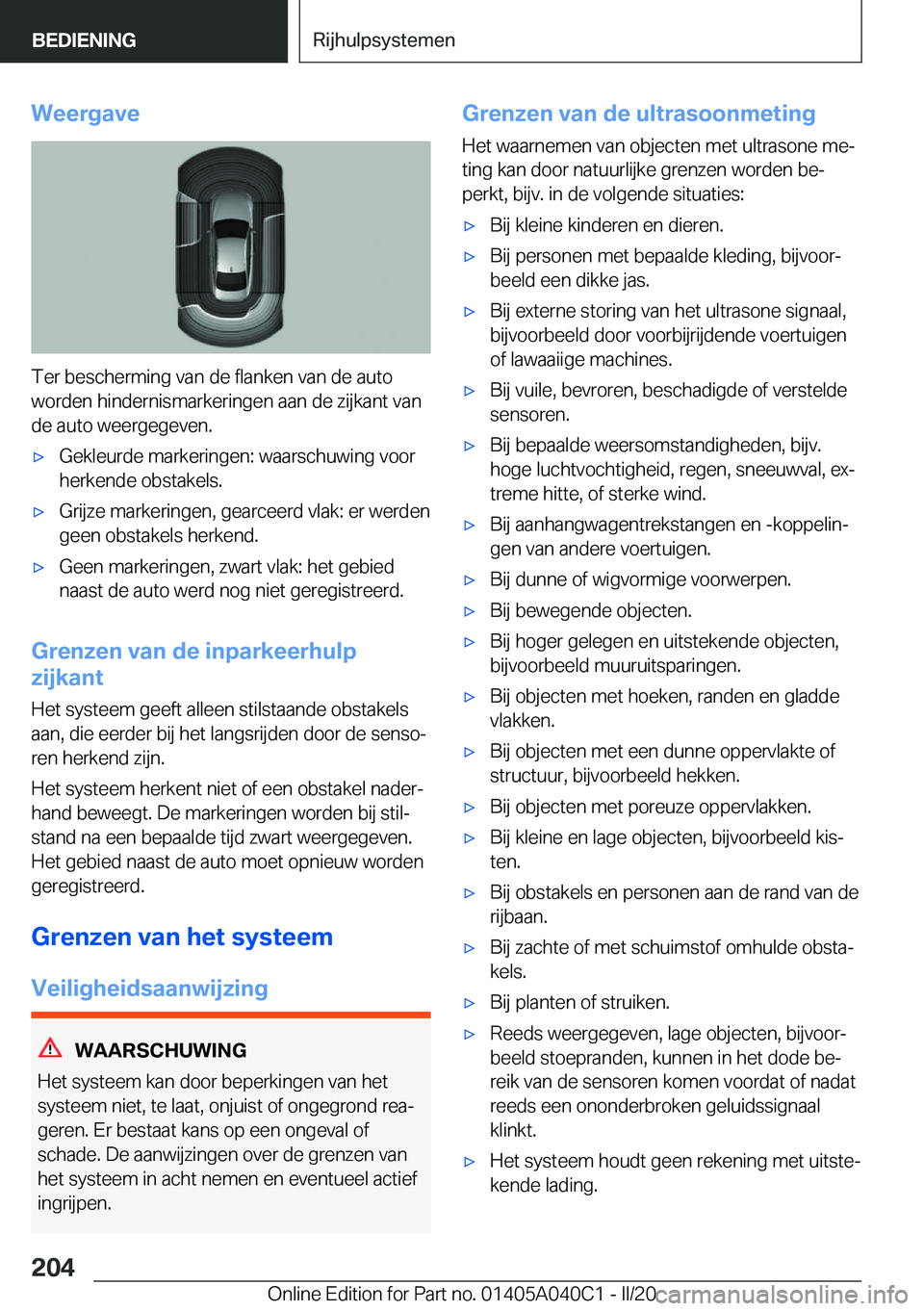 BMW Z4 2020  Instructieboekjes (in Dutch) �W�e�e�r�g�a�v�e
�T�e�r��b�e�s�c�h�e�r�m�i�n�g��v�a�n��d�e��f�l�a�n�k�e�n��v�a�n��d�e��a�u�t�o�w�o�r�d�e�n��h�i�n�d�e�r�n�i�s�m�a�r�k�e�r�i�n�g�e�n��a�a�n��d�e��z�i�j�k�a�n�t��v�a�n
�d�e�