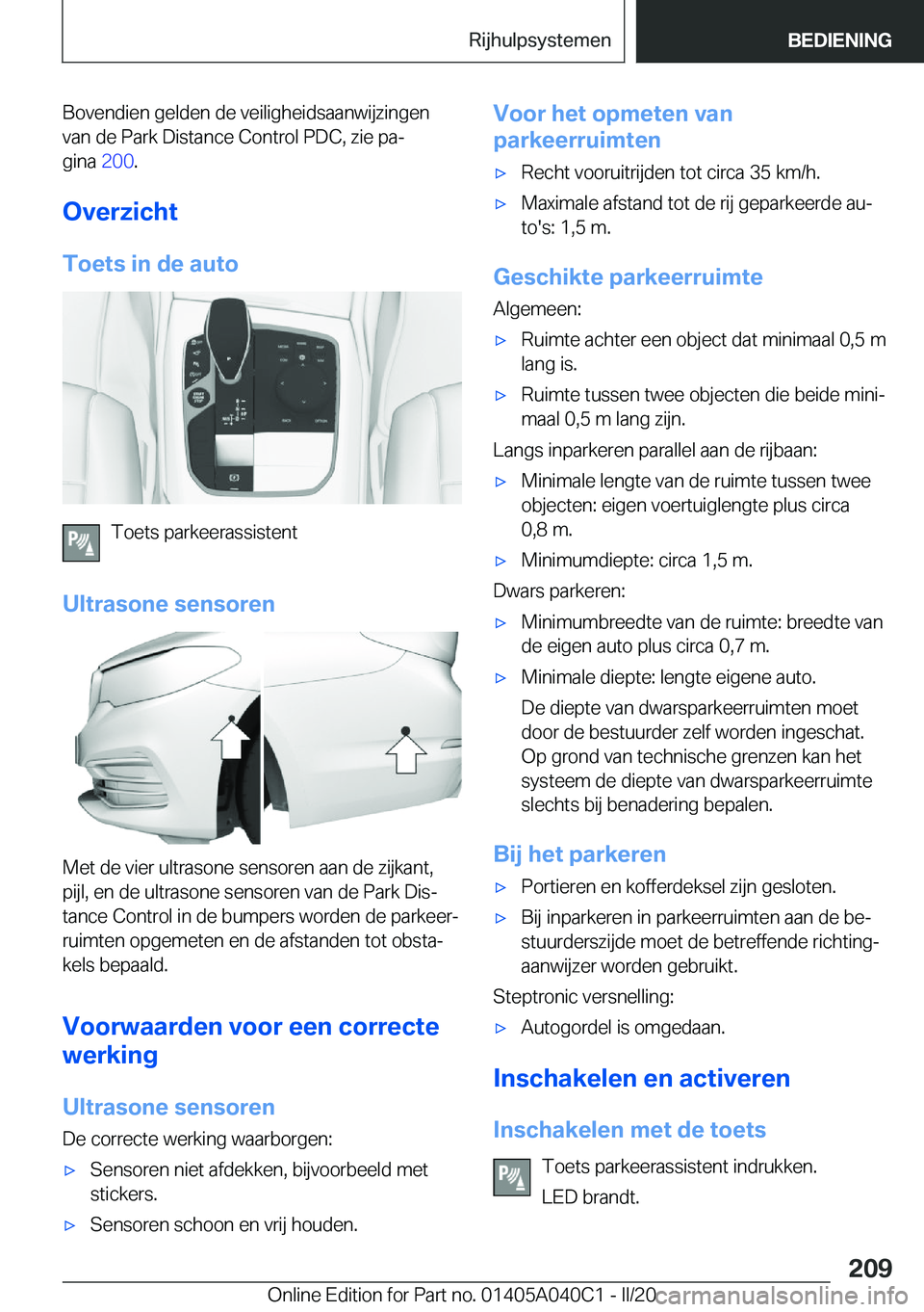 BMW Z4 2020  Instructieboekjes (in Dutch) �B�o�v�e�n�d�i�e�n��g�e�l�d�e�n��d�e��v�e�i�l�i�g�h�e�i�d�s�a�a�n�w�i�j�z�i�n�g�e�n
�v�a�n��d�e��P�a�r�k��D�i�s�t�a�n�c�e��C�o�n�t�r�o�l��P�D�C�,��z�i�e��p�aj
�g�i�n�a� �2�0�0�.
�O�v�e�r�z