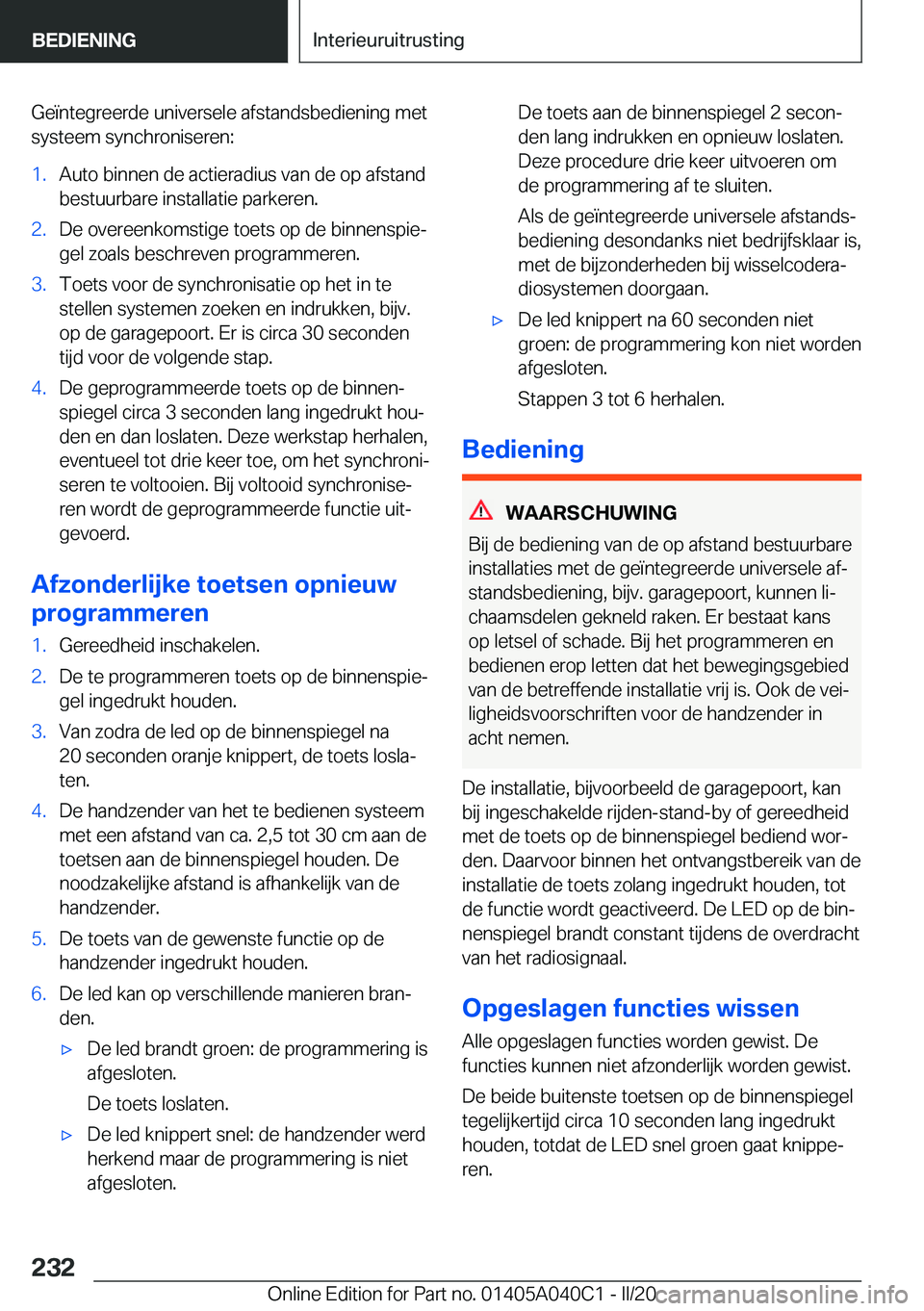 BMW Z4 2020  Instructieboekjes (in Dutch) �G�e�