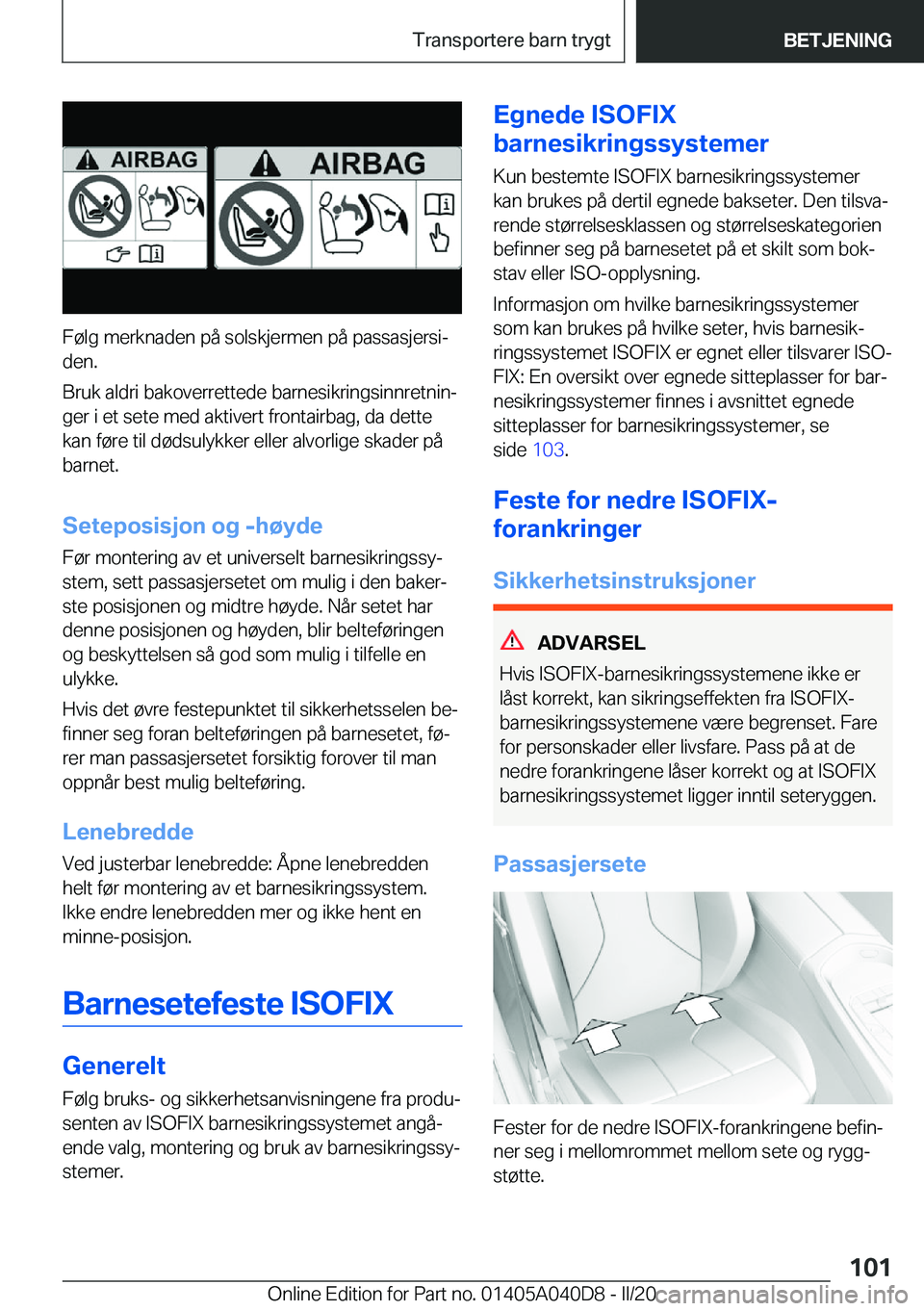 BMW Z4 2020  InstruksjonsbØker (in Norwegian) �F�