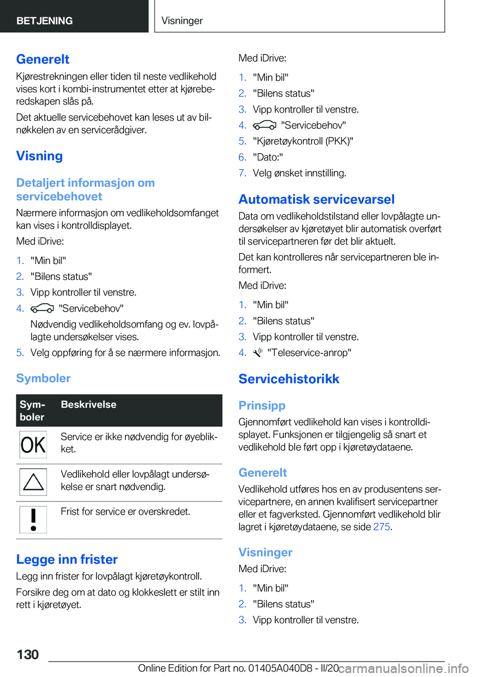 BMW Z4 2020  InstruksjonsbØker (in Norwegian) �G�e�n�e�r�e�l�t�K�j�