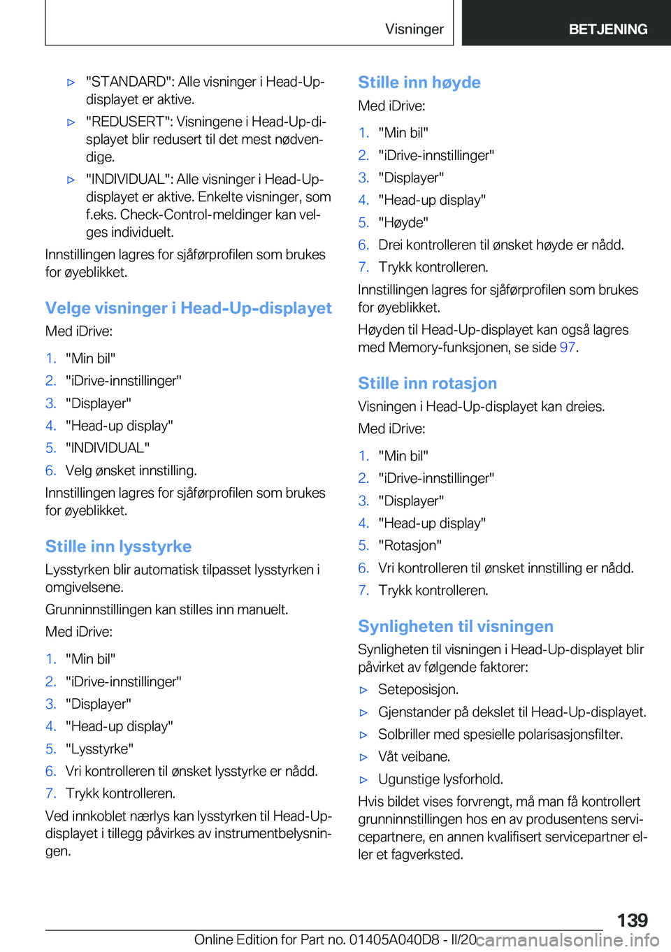 BMW Z4 2020  InstruksjonsbØker (in Norwegian) 'x��S�T�A�N�D�A�R�D��:��A�l�l�e��v�i�s�n�i�n�g�e�r��i��H�e�a�d�-�U�p�-�d�i�s�p�l�a�y�e�t��e�r��a�k�t�i�v�e�.'x��R�E�D�U�S�E�R�T��:��V�i�s�n�i�n�g�e�n�e��i��H�e�a�d�-�U�p�-�d�ij�s