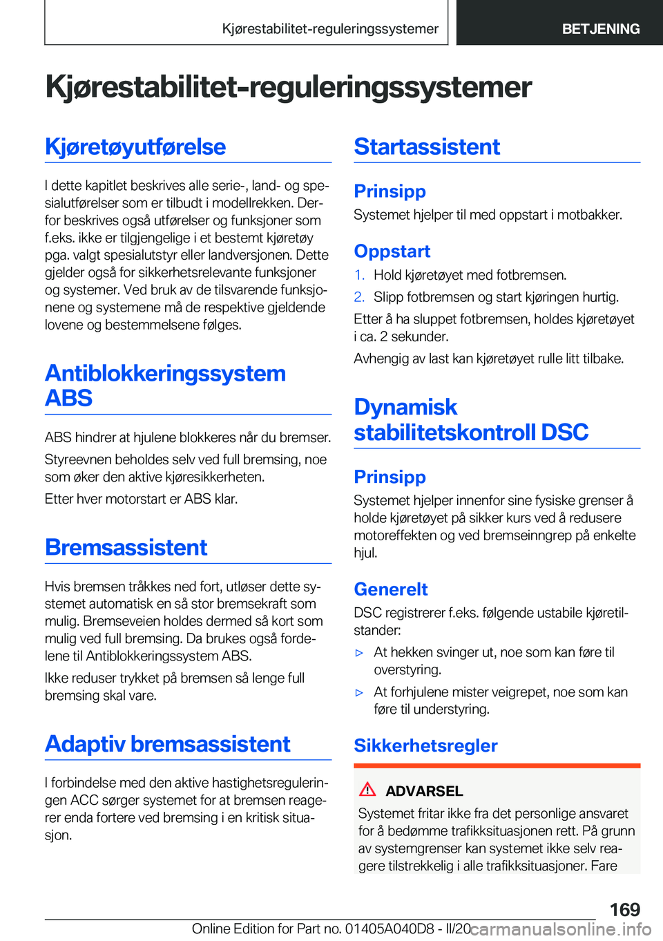 BMW Z4 2020  InstruksjonsbØker (in Norwegian) �K�j�