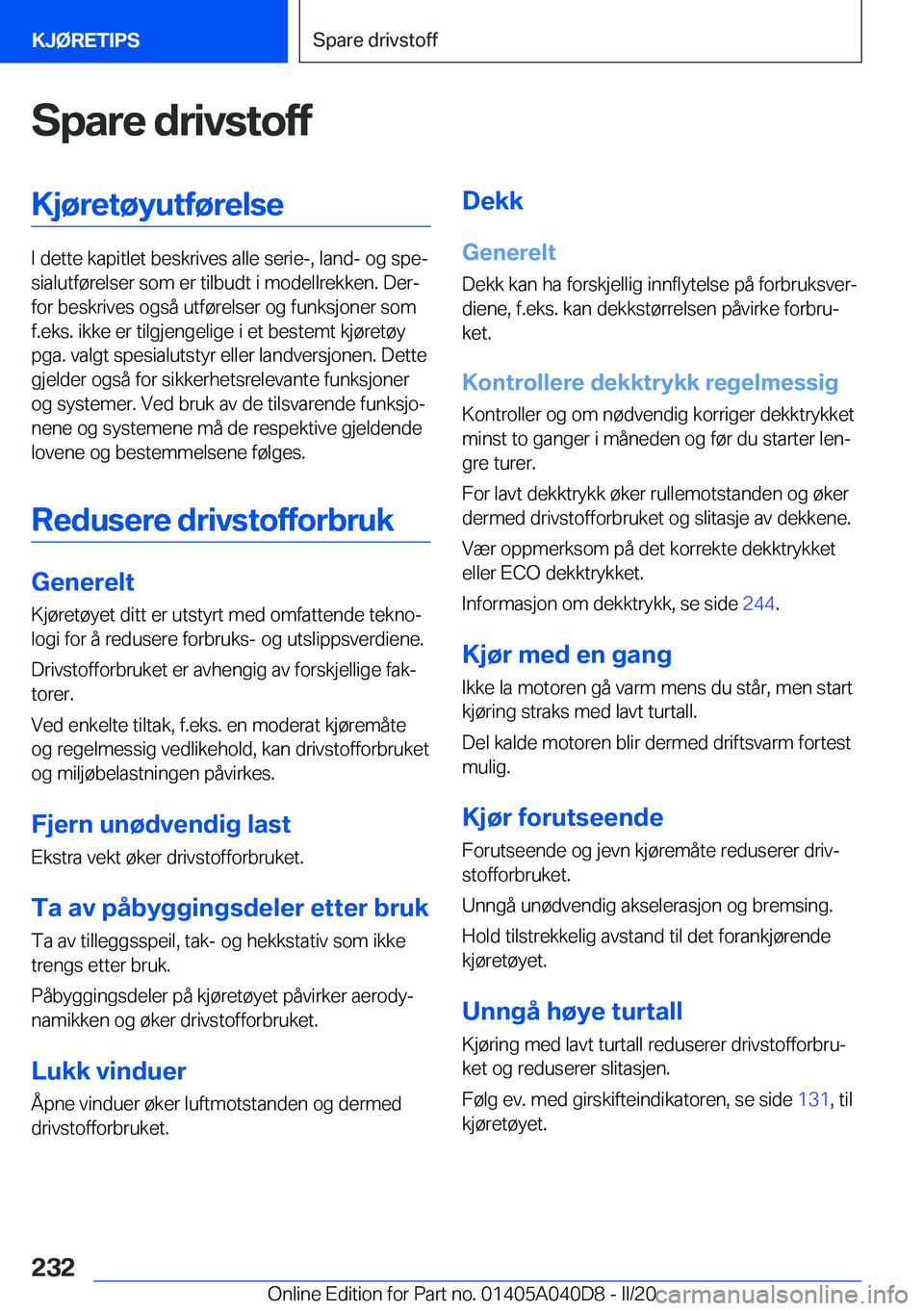 BMW Z4 2020  InstruksjonsbØker (in Norwegian) �S�p�a�r�e��d�r�i�v�s�t�o�f�f�K�j�