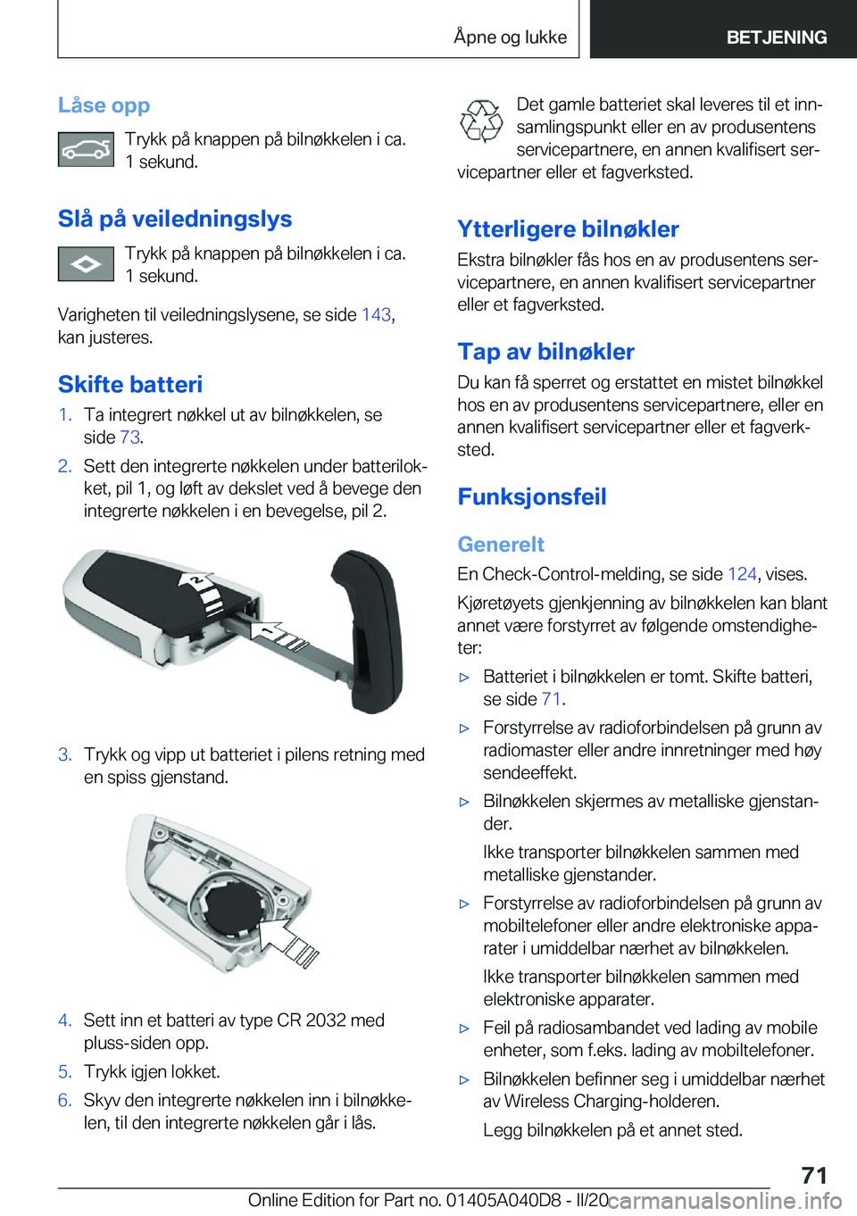 BMW Z4 2020  InstruksjonsbØker (in Norwegian) �L�å�s�e��o�p�p�T�r�y�k�k��p�å��k�n�a�p�p�e�n��p�å��b�i�l�n�