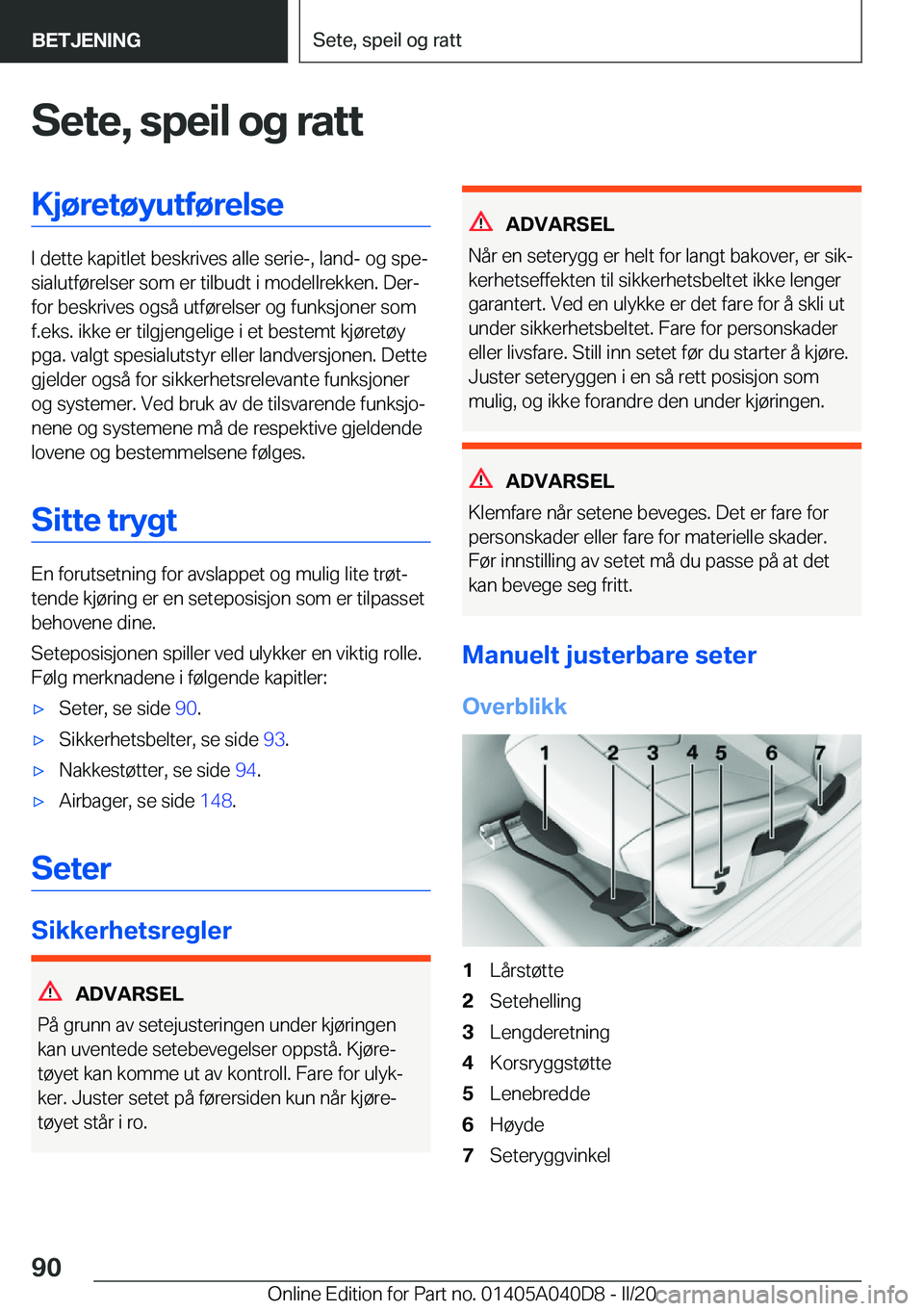 BMW Z4 2020  InstruksjonsbØker (in Norwegian) �S�e�t�e�,��s�p�e�i�l��o�g��r�a�t�t�K�j�